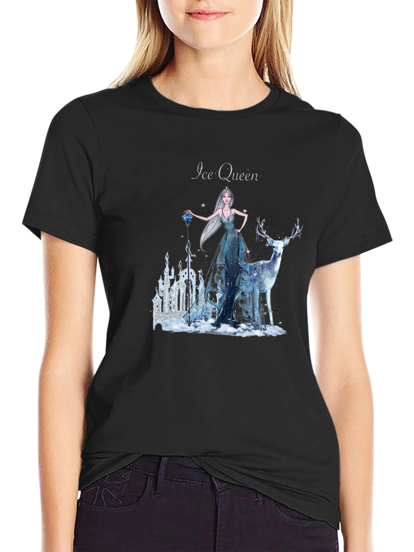 Ice Queen Graphic T-Shirt - Mystical Winter Design