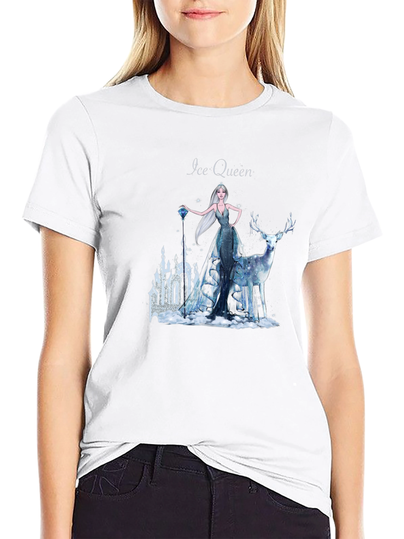 Ice Queen Graphic T-Shirt - Mystical Winter Design