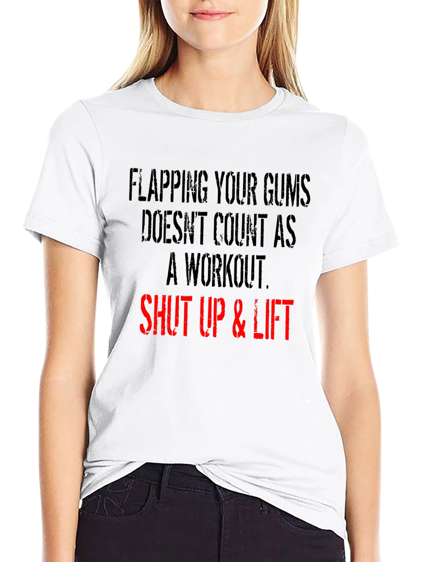 Workout Motivation T-Shirt Shut Up and Lift