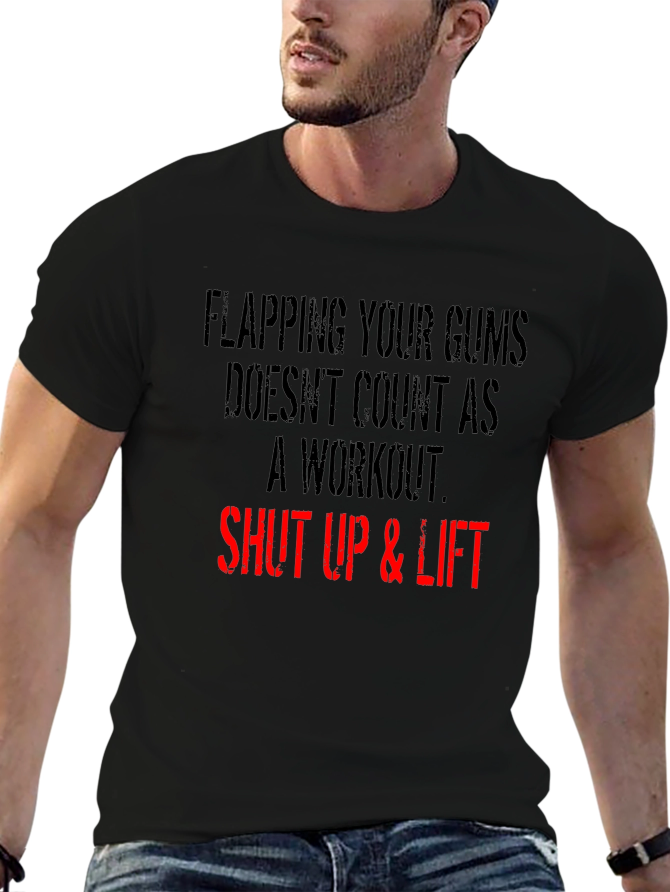 Workout Motivation T-Shirt Shut Up and Lift