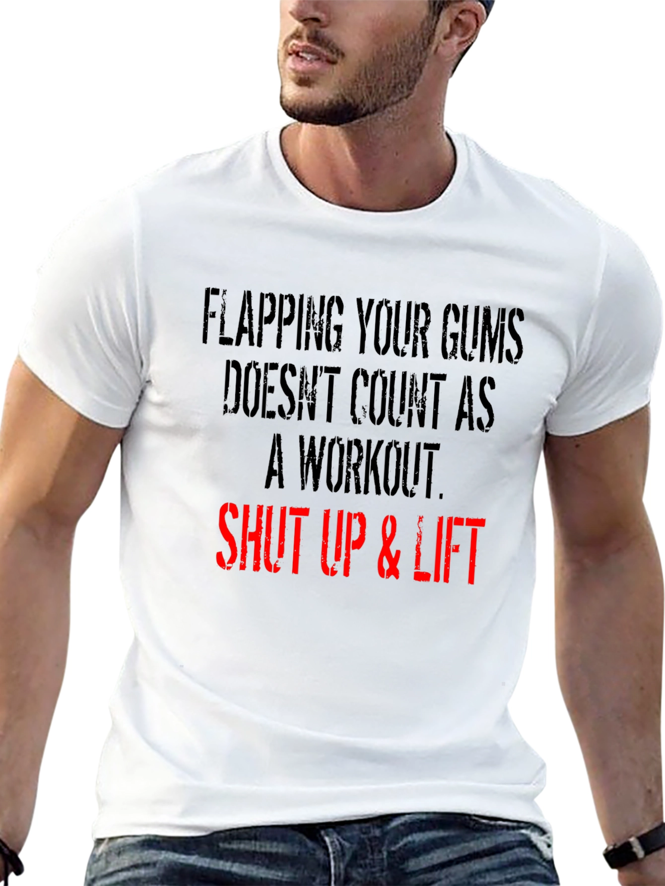 Workout Motivation T-Shirt Shut Up and Lift