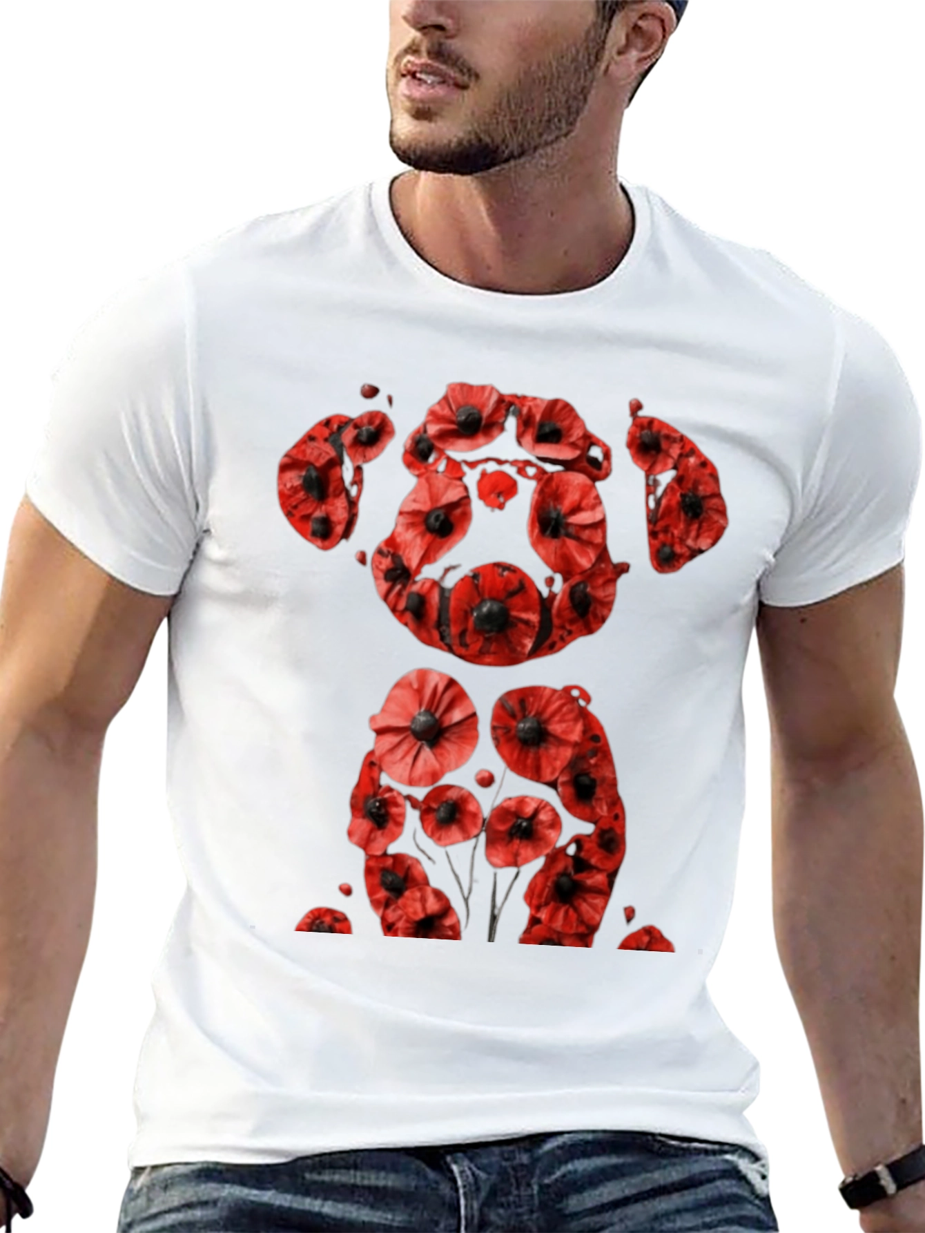 Poppy Dog T-Shirt - Remembrance Day Apparel