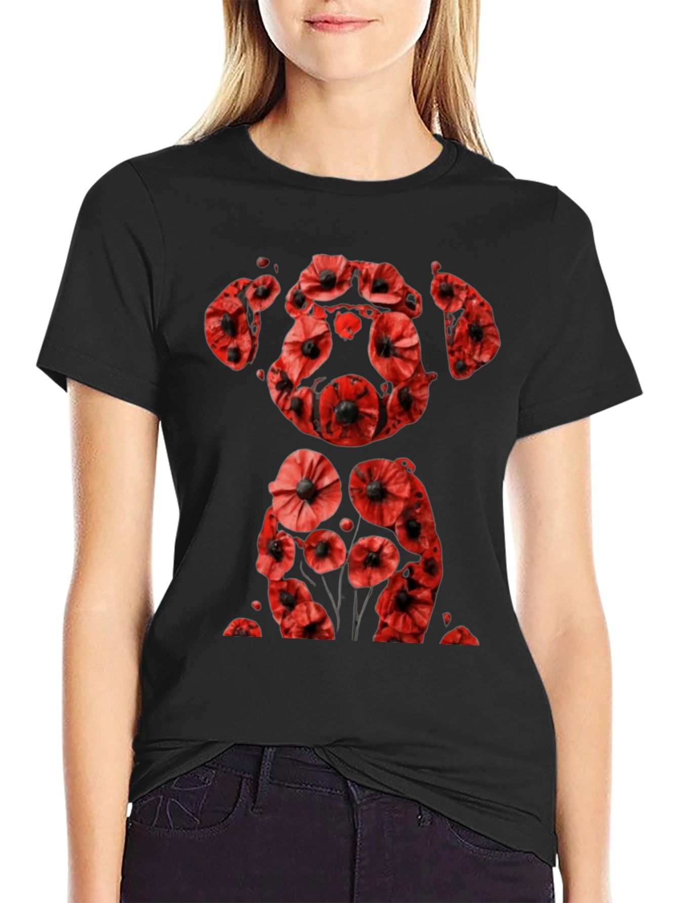 Poppy Dog T-Shirt - Remembrance Day Apparel