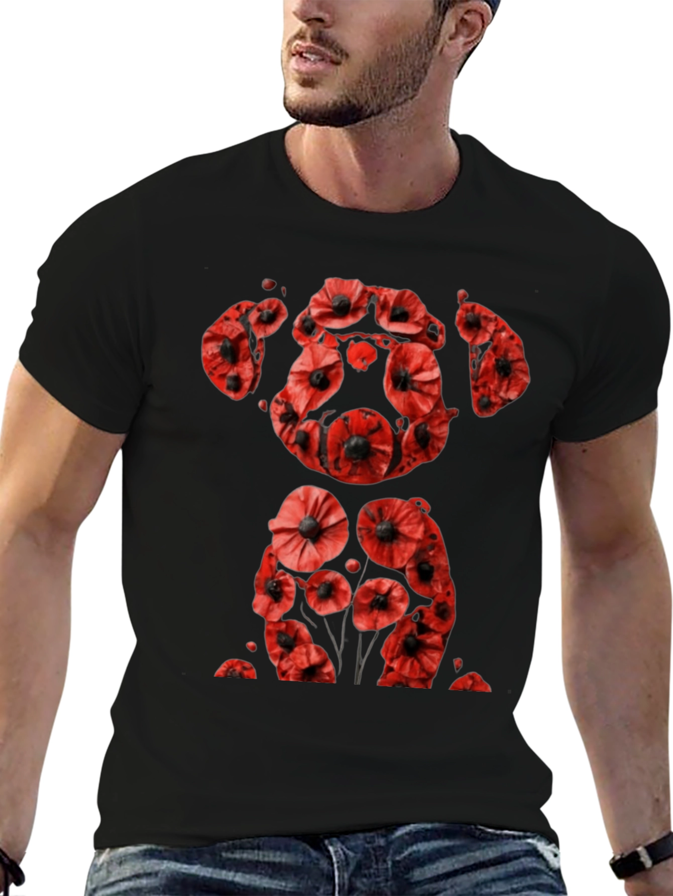 Poppy Dog T-Shirt - Remembrance Day Apparel