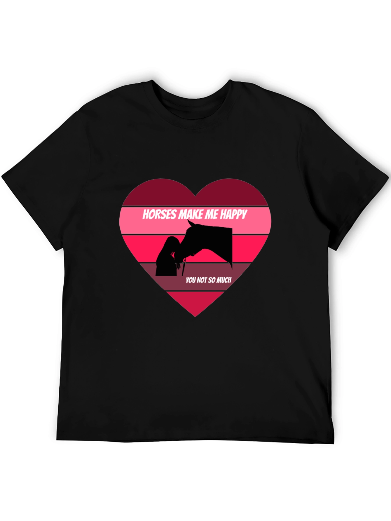 Horses Make Me Happy Graphic T-Shirt