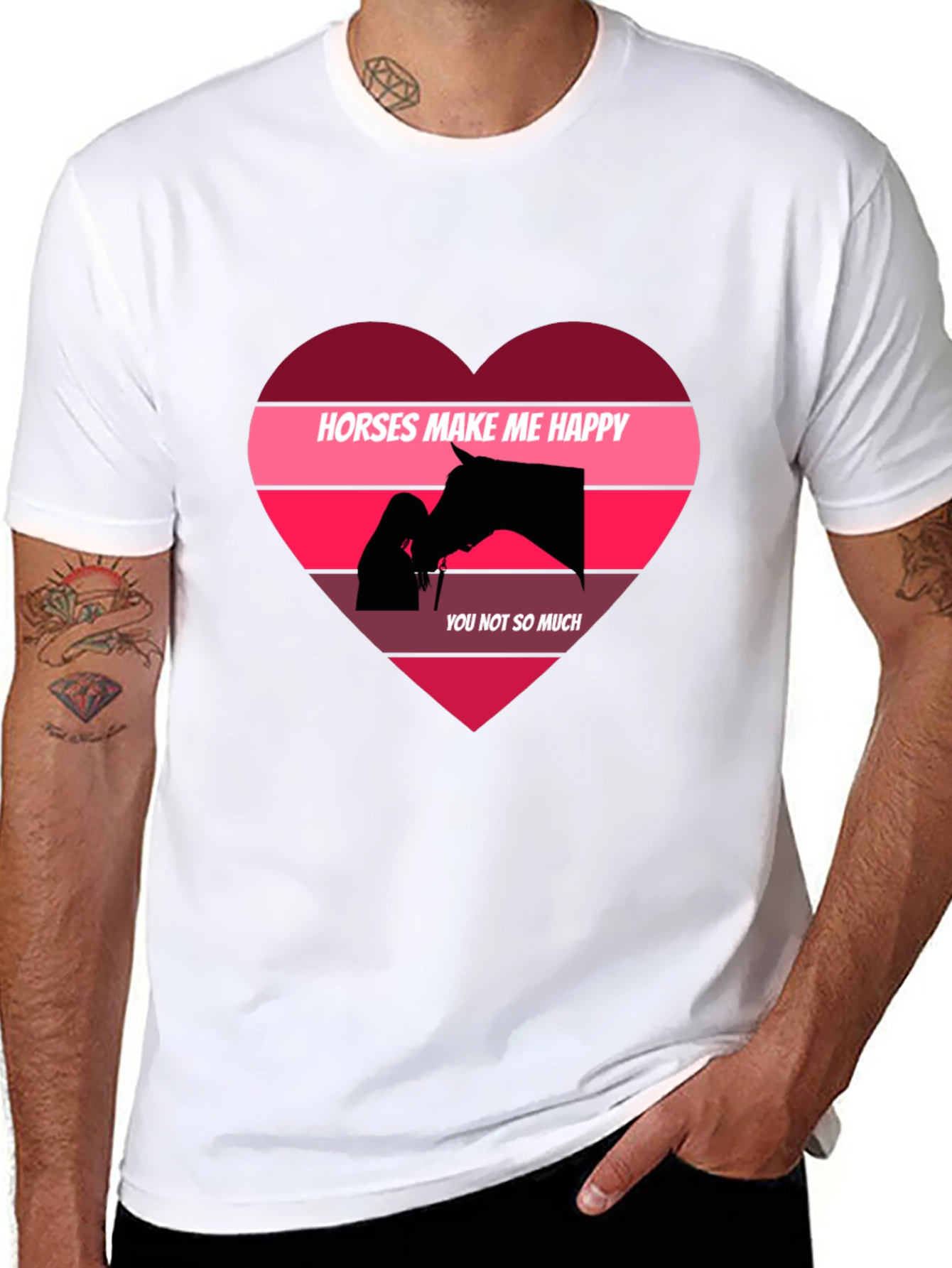 Horses Make Me Happy Graphic T-Shirt