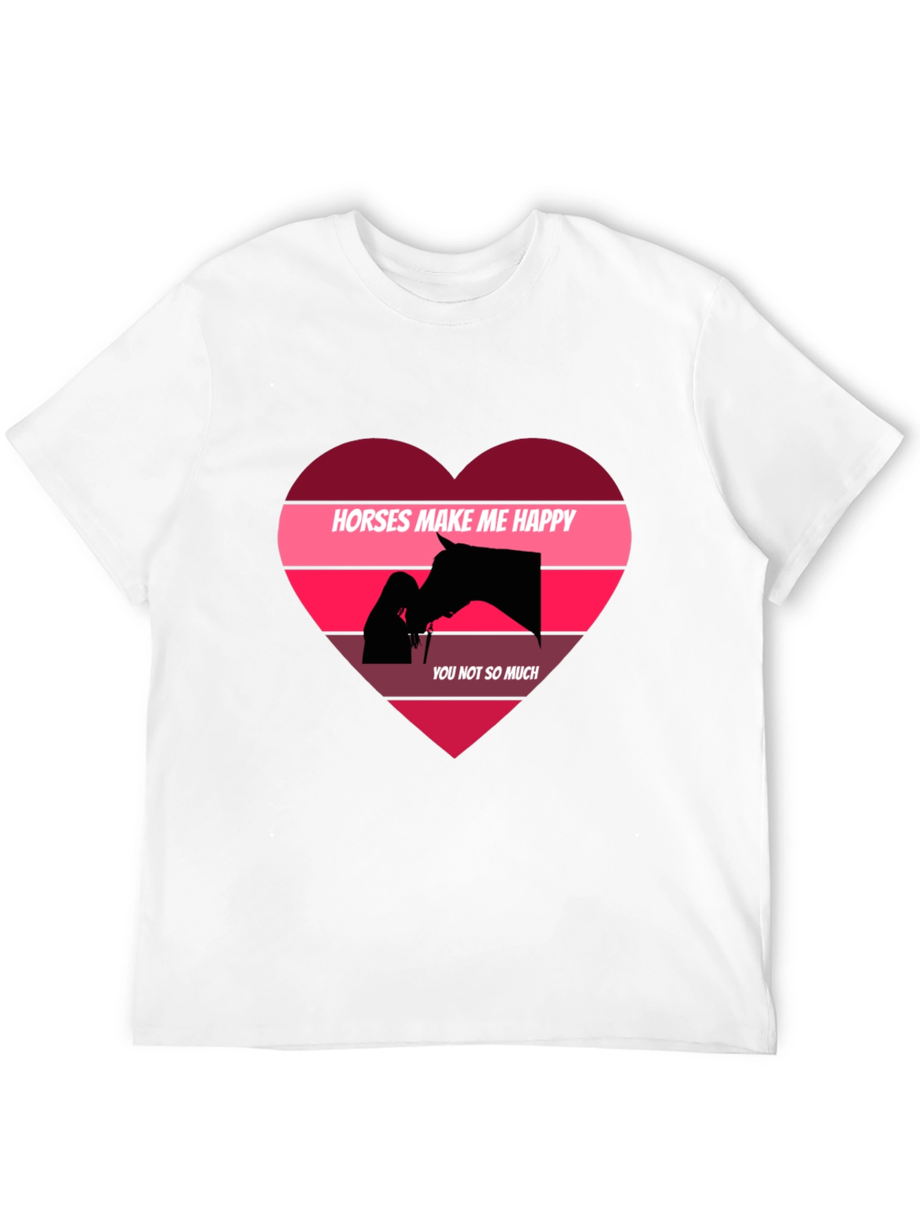 Horses Make Me Happy Graphic T-Shirt