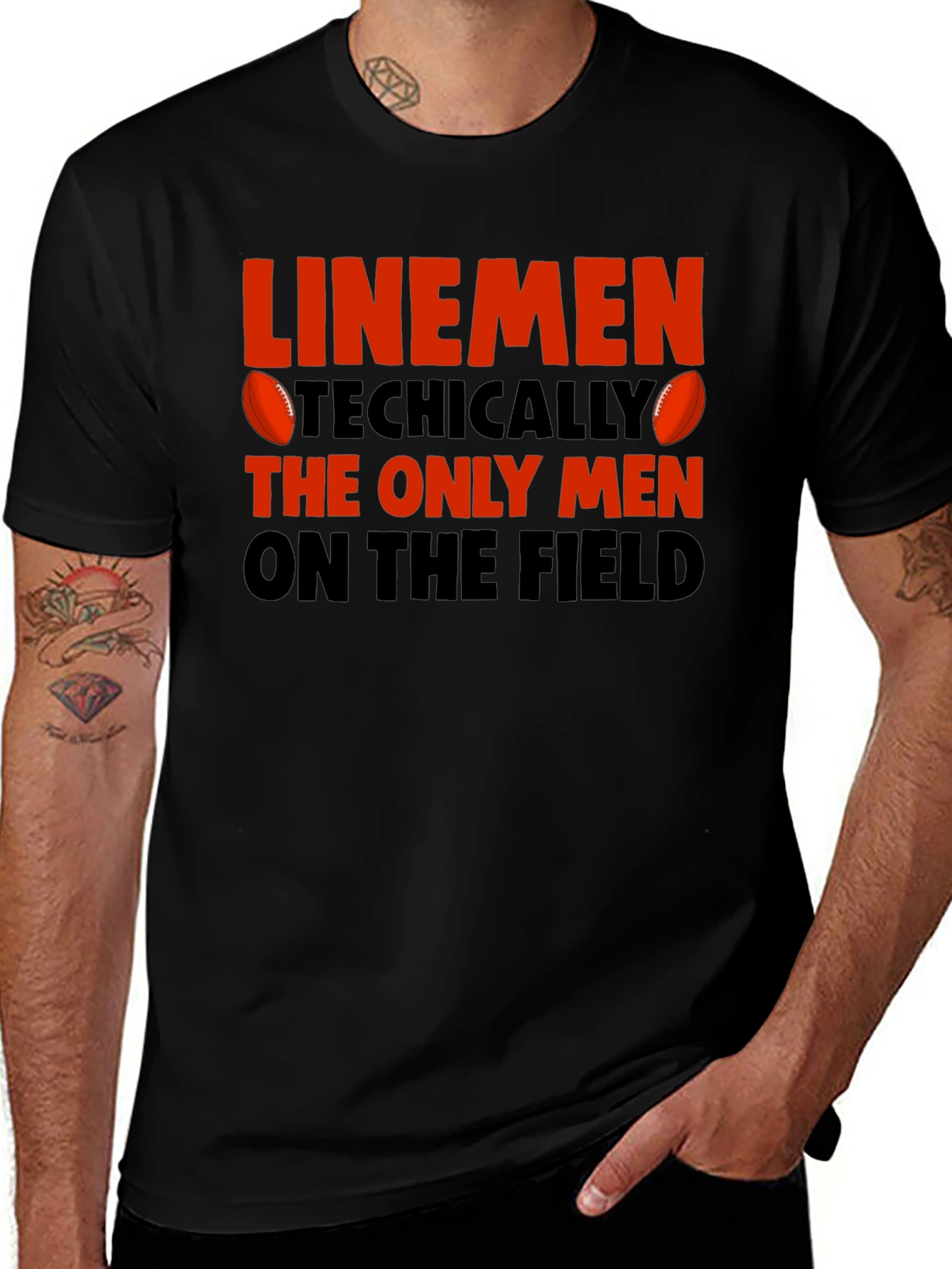 Linemen T-Shirt - Football Humor Tee