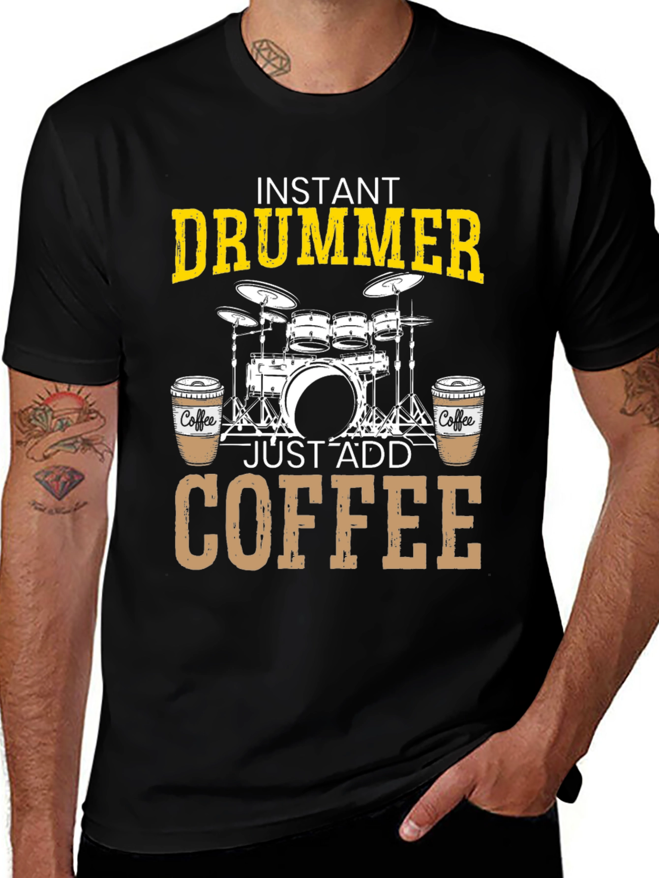 Instant Drummer Just Add Coffee T-Shirt
