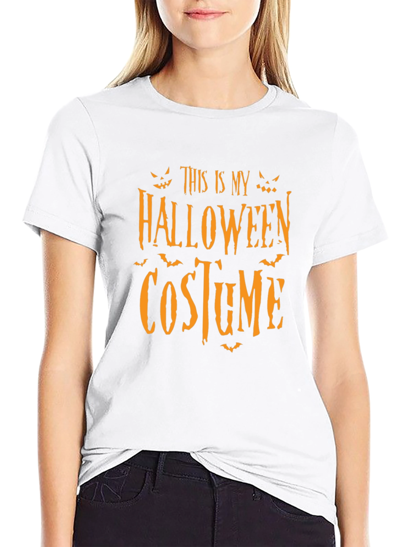 Halloween Costume Graphic T-Shirt - Black