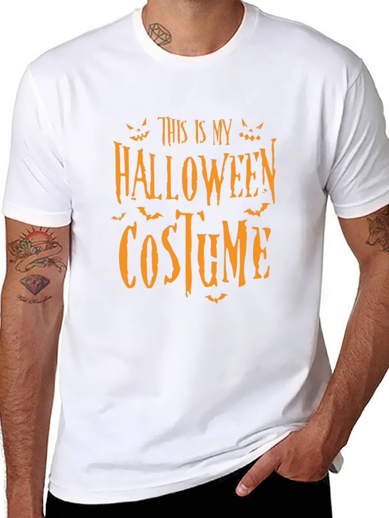 Halloween Costume Graphic T-Shirt - Black