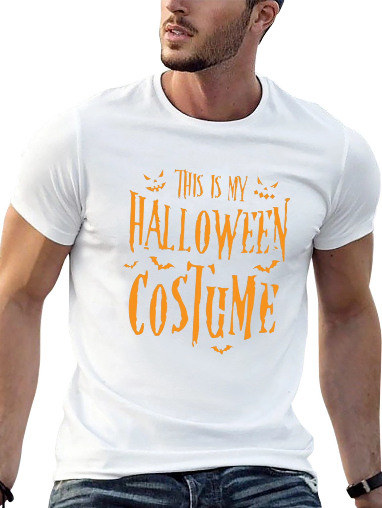Halloween Costume Graphic T-Shirt - Black