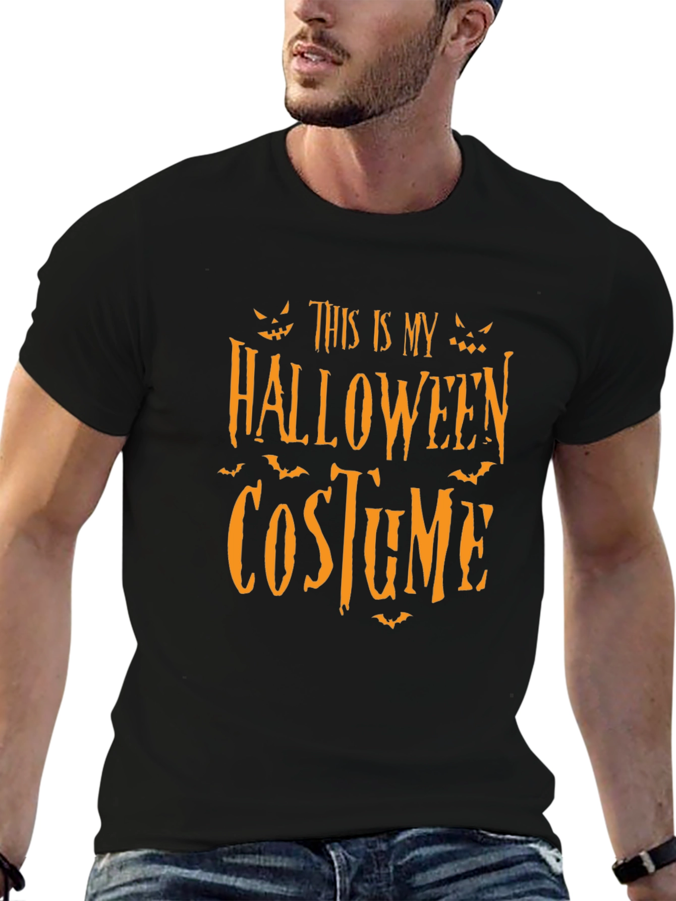 Halloween Costume Graphic T-Shirt - Black