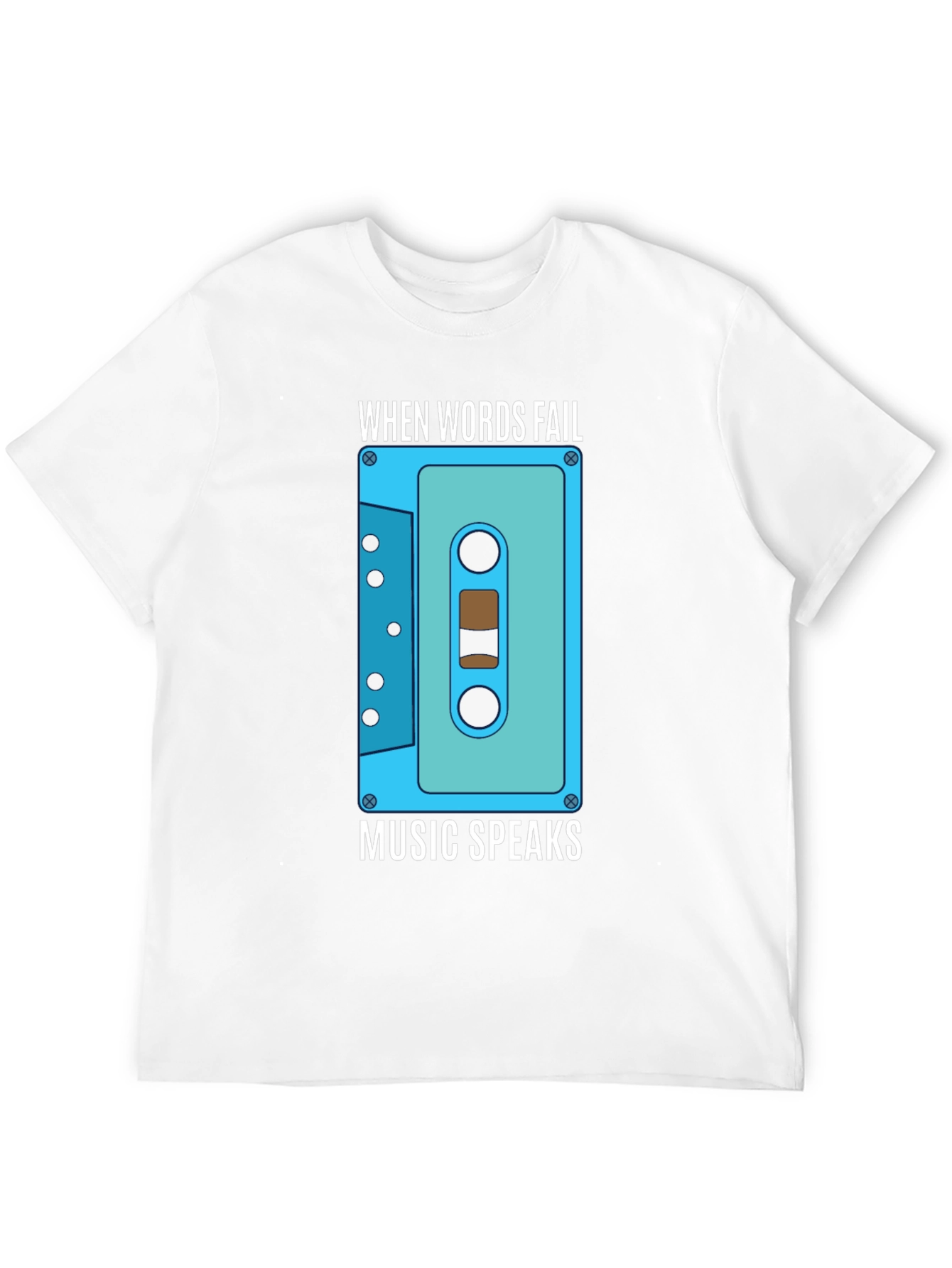 Music Speaks Graphic Tee - Cassette Design