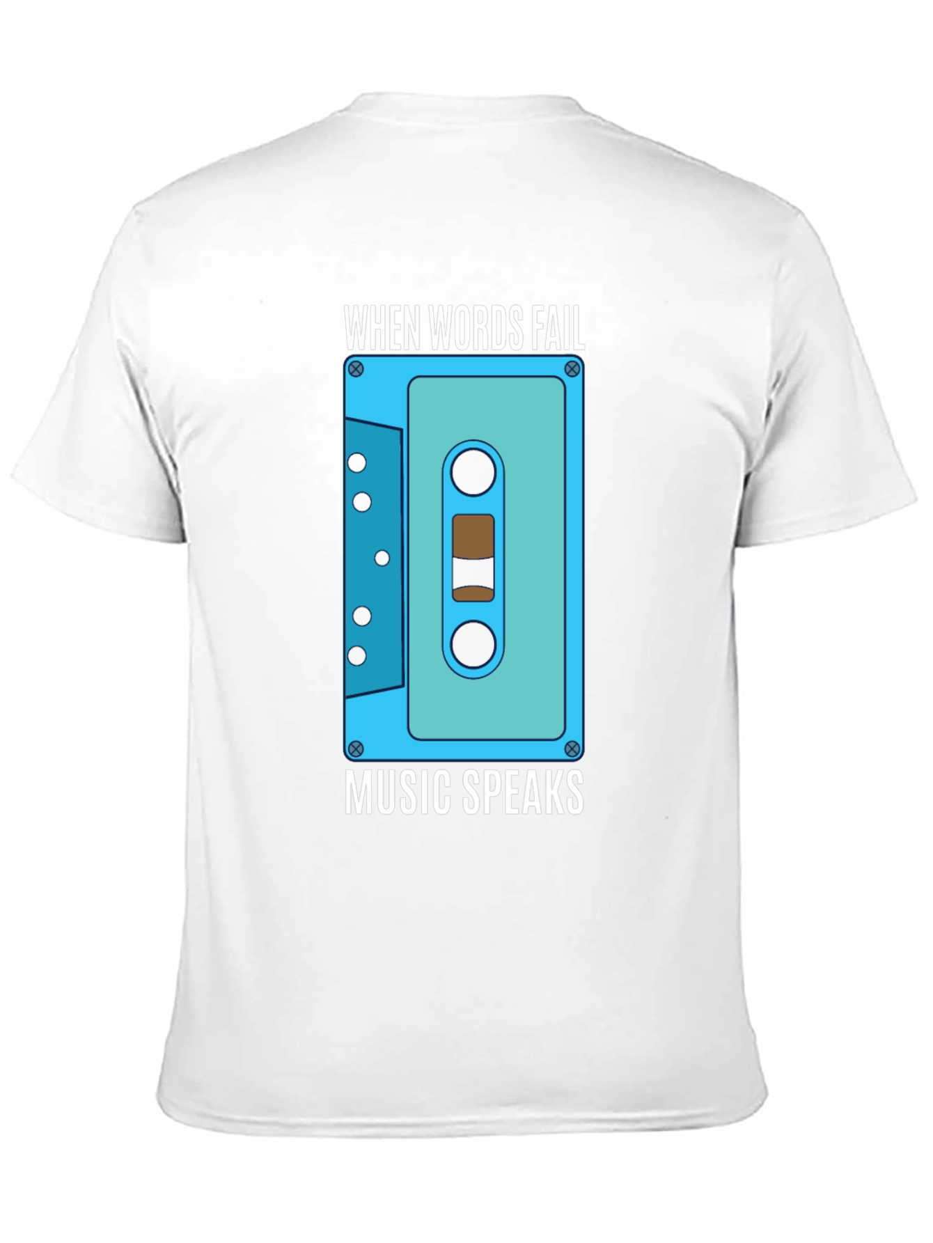 Music Speaks Graphic Tee - Cassette Design