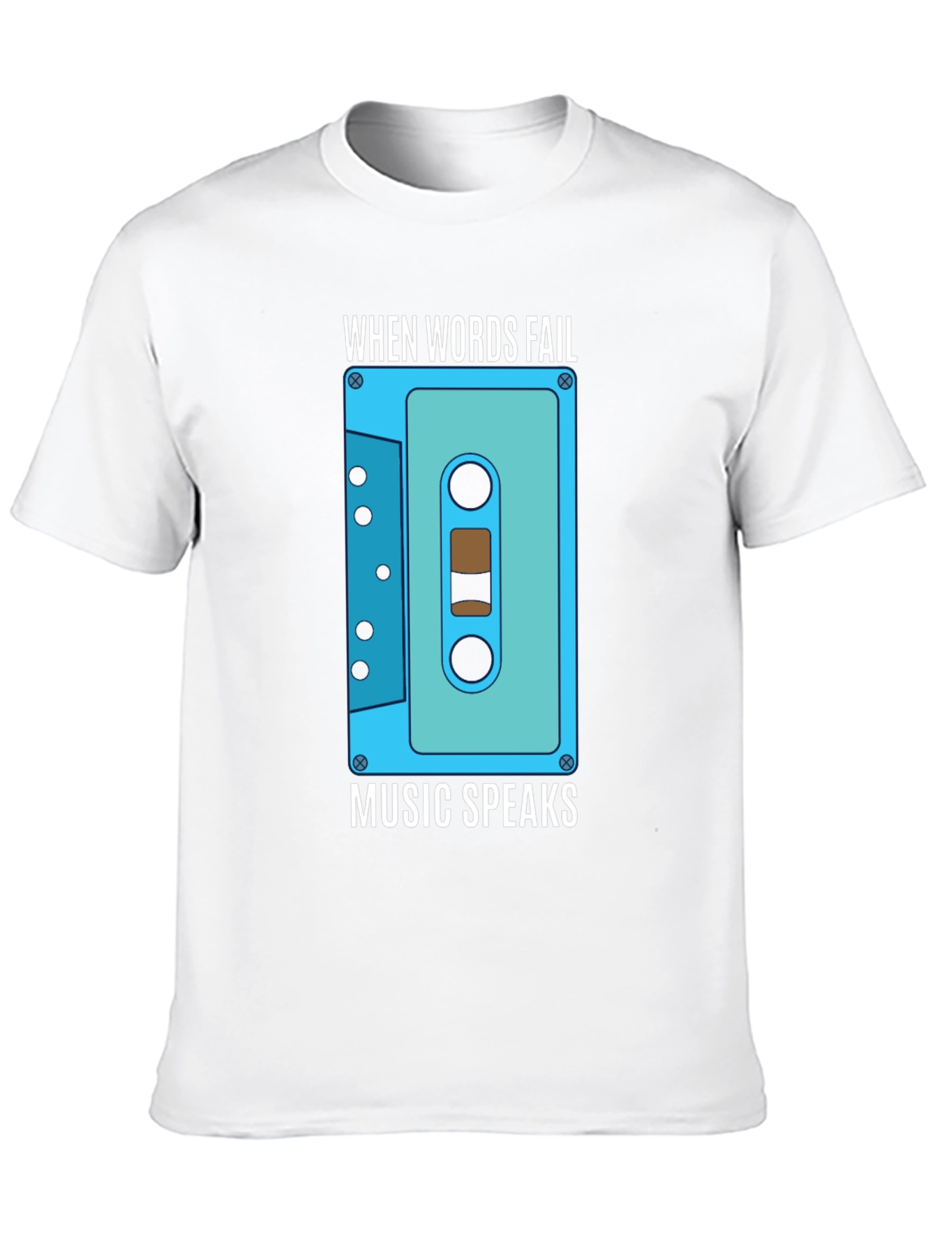 Music Speaks Graphic Tee - Cassette Design