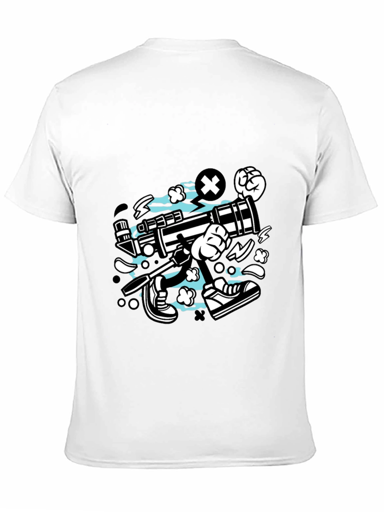 Cartoon Graphic Black T-Shirt