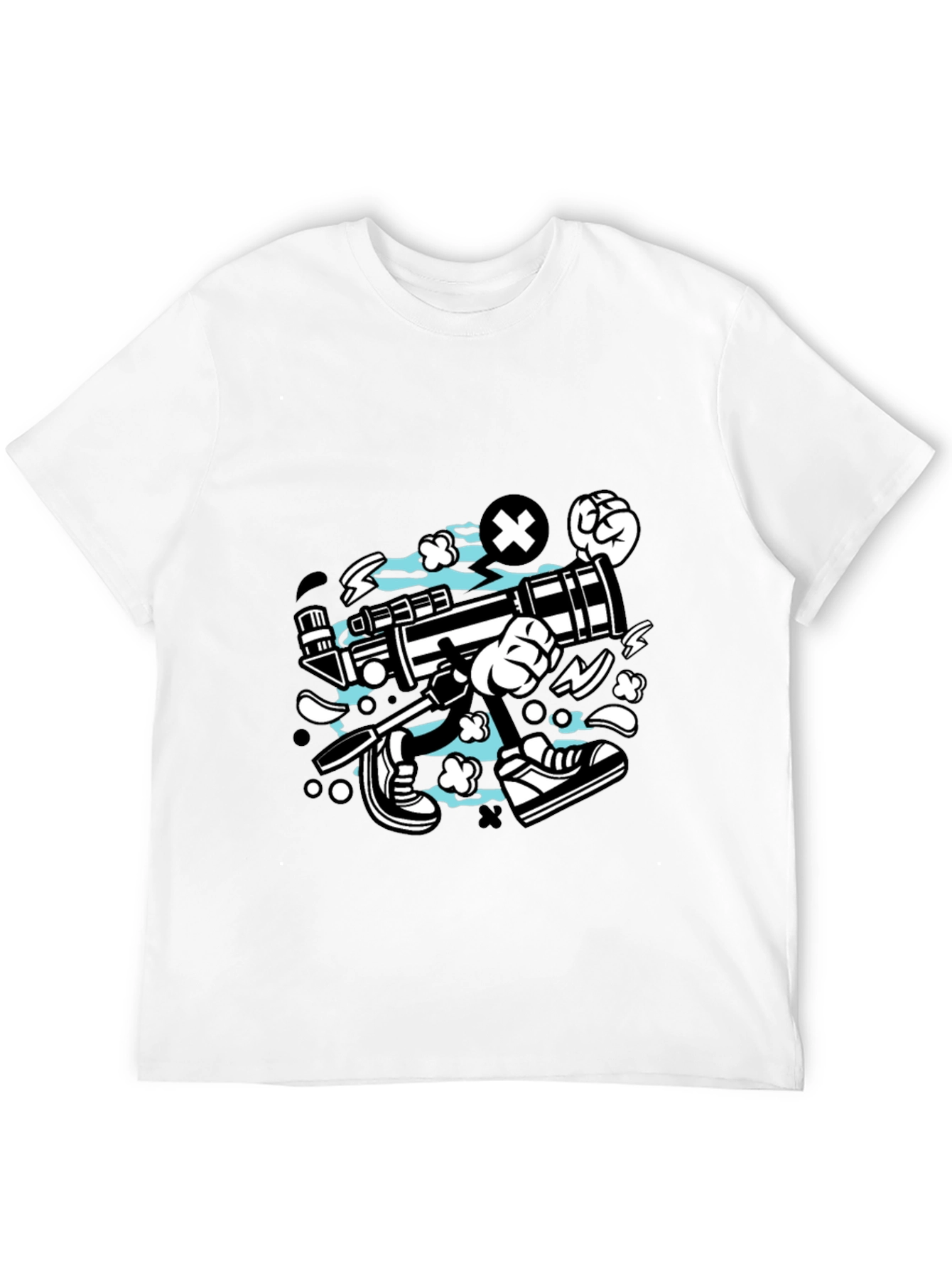 Cartoon Graphic Black T-Shirt