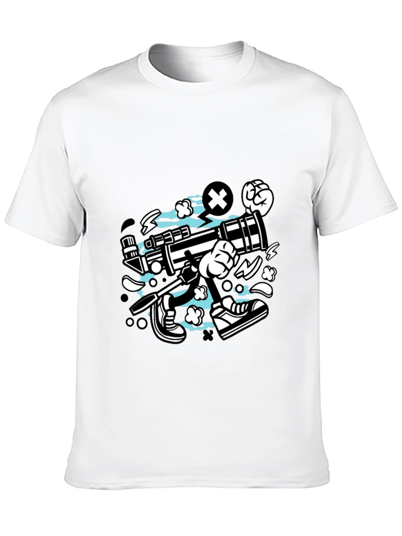 Cartoon Graphic Black T-Shirt