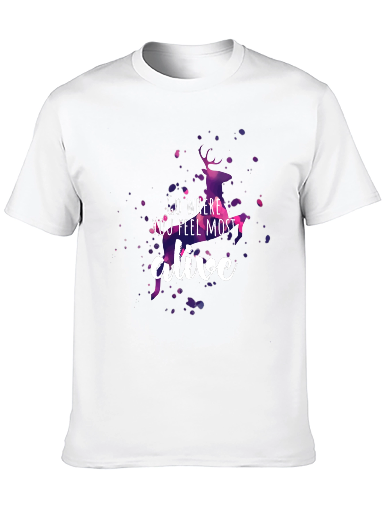 Go Where You Feel Most Alive Deer Graphic Tee