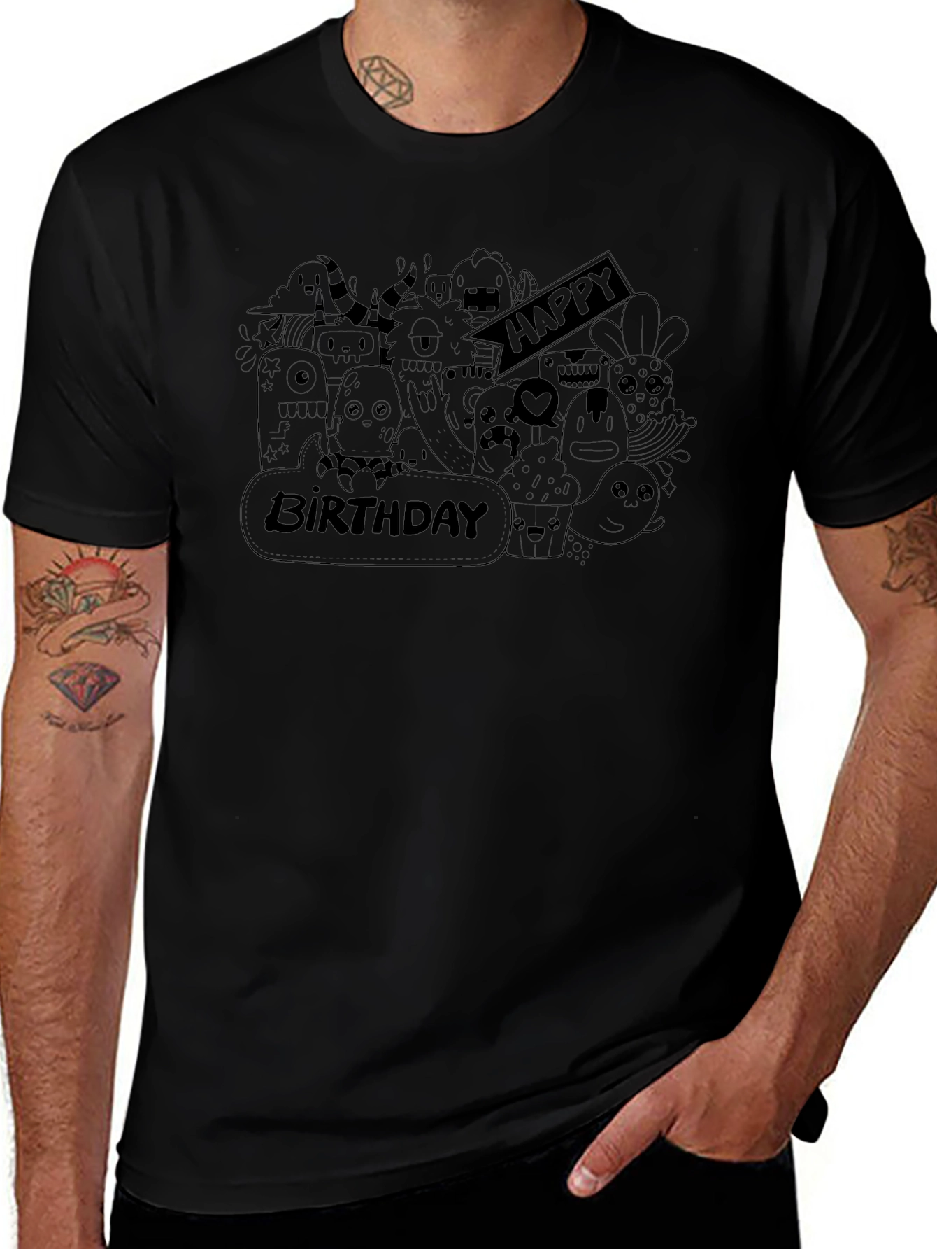 Happy Birthday Doodle T-Shirt