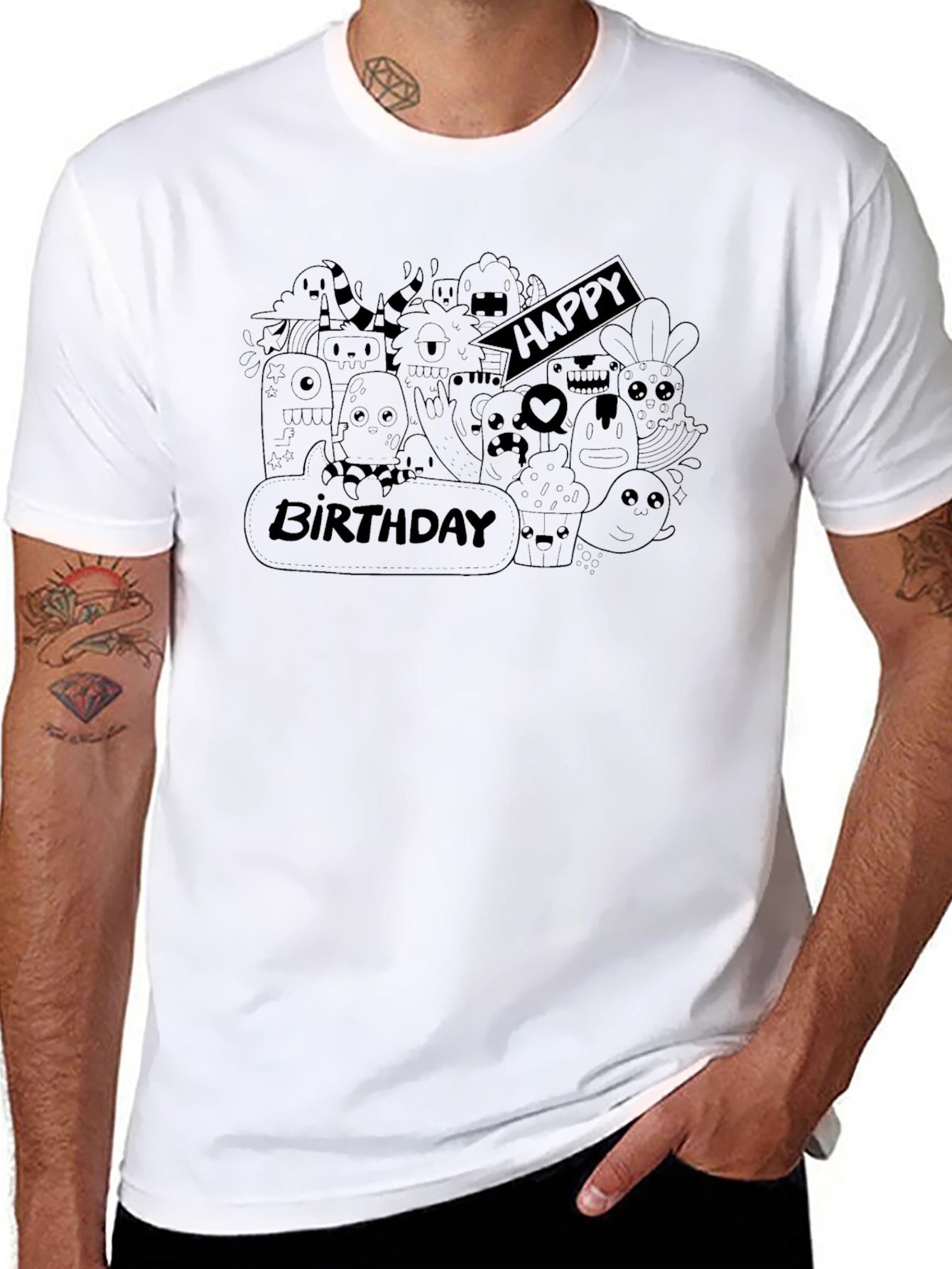 Happy Birthday Doodle T-Shirt