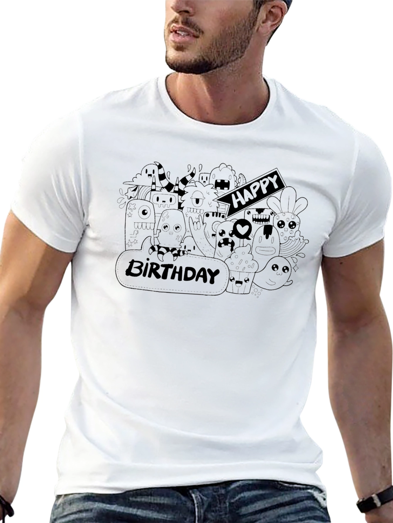 Happy Birthday Doodle T-Shirt