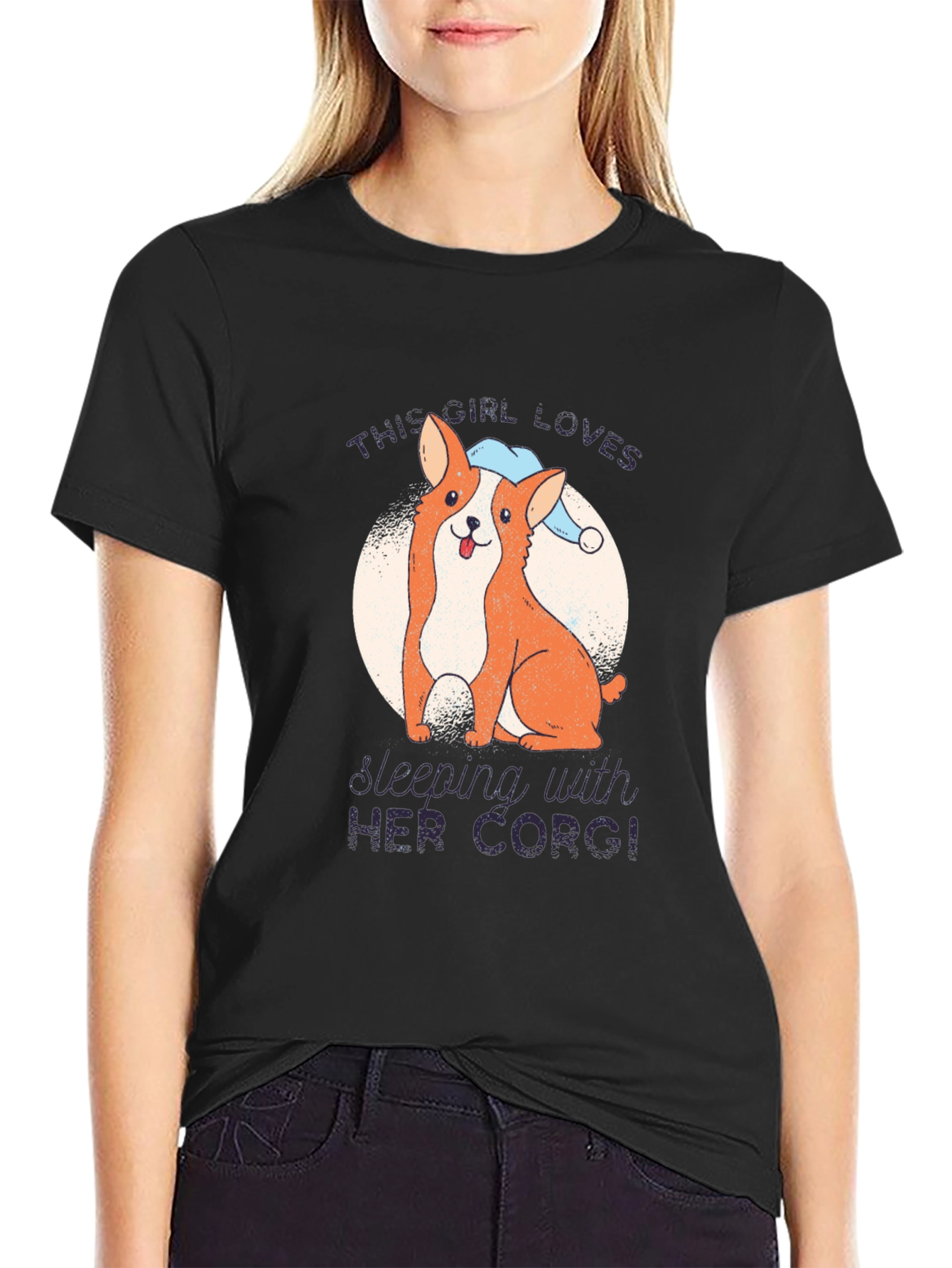 Corgi Lovers Black T-Shirt