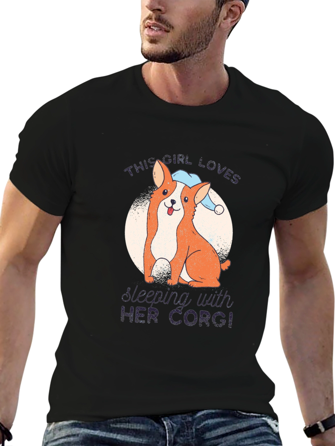 Corgi Lovers Black T-Shirt