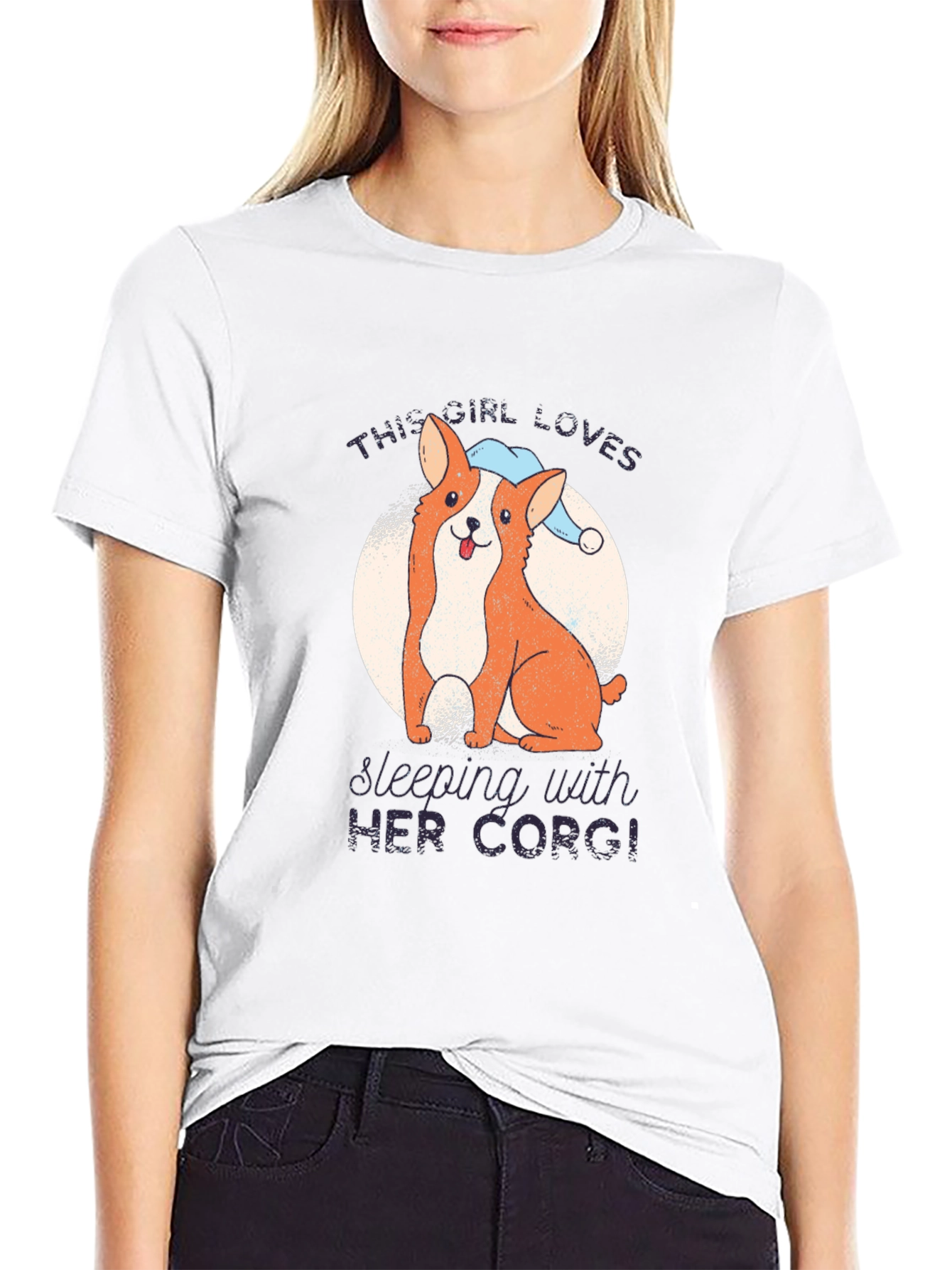 Corgi Lovers Black T-Shirt