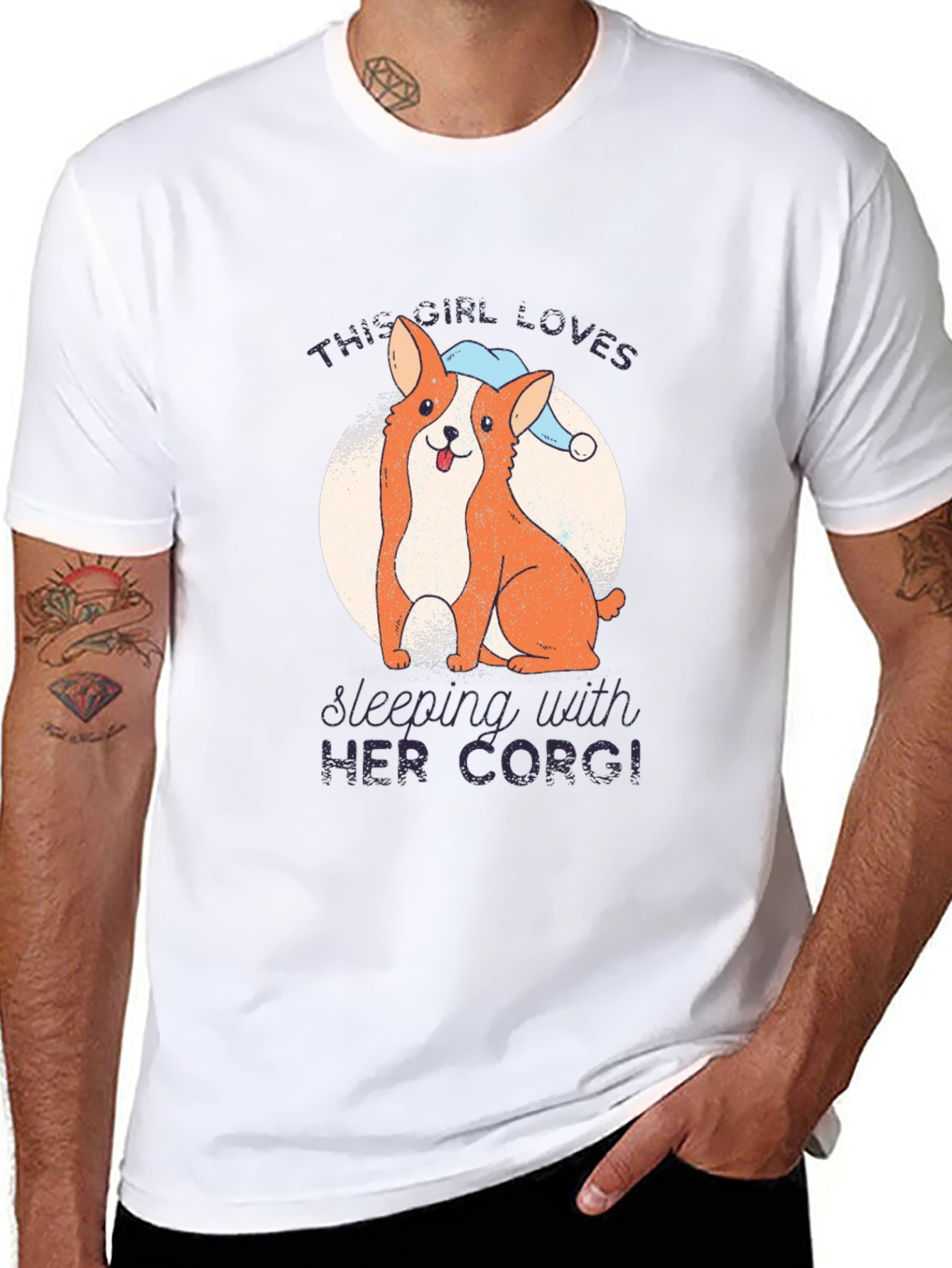 Corgi Lovers Black T-Shirt