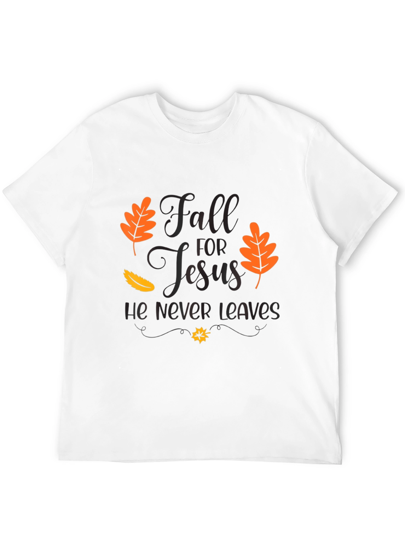 Fall For Jesus Black Graphic Tee