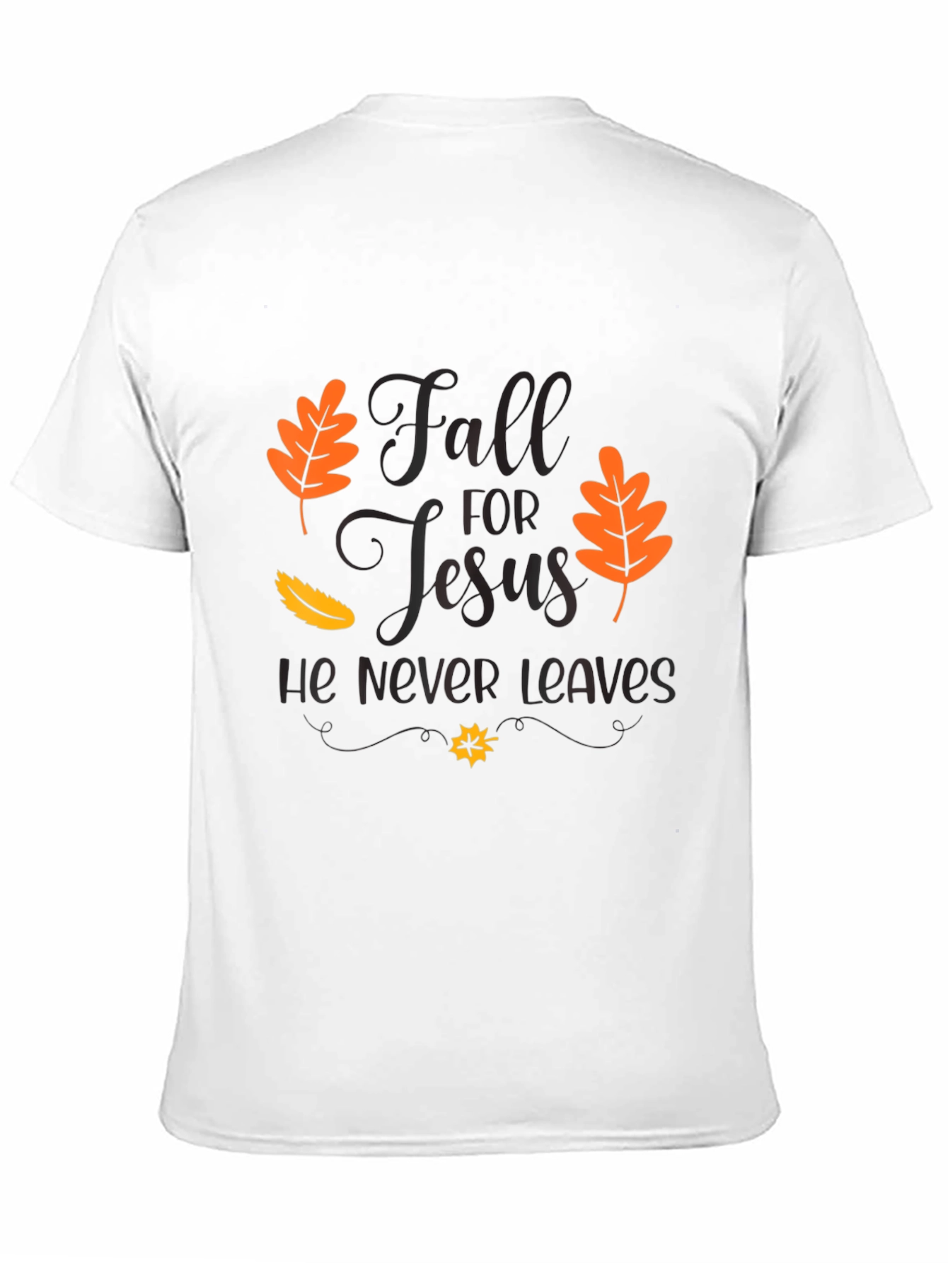 Fall For Jesus Black Graphic Tee