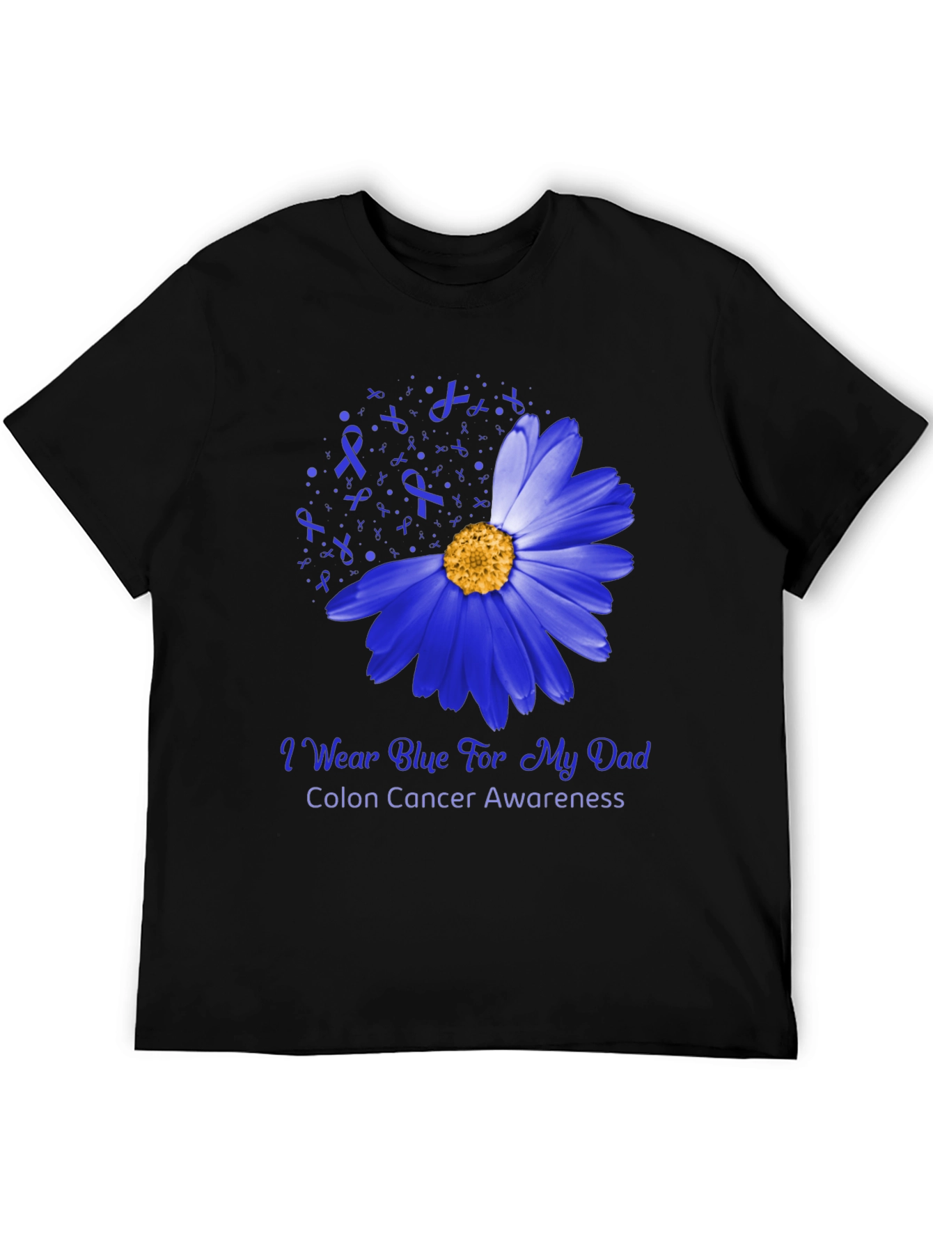 Blue Daisy Colon Cancer Awareness T-Shirt