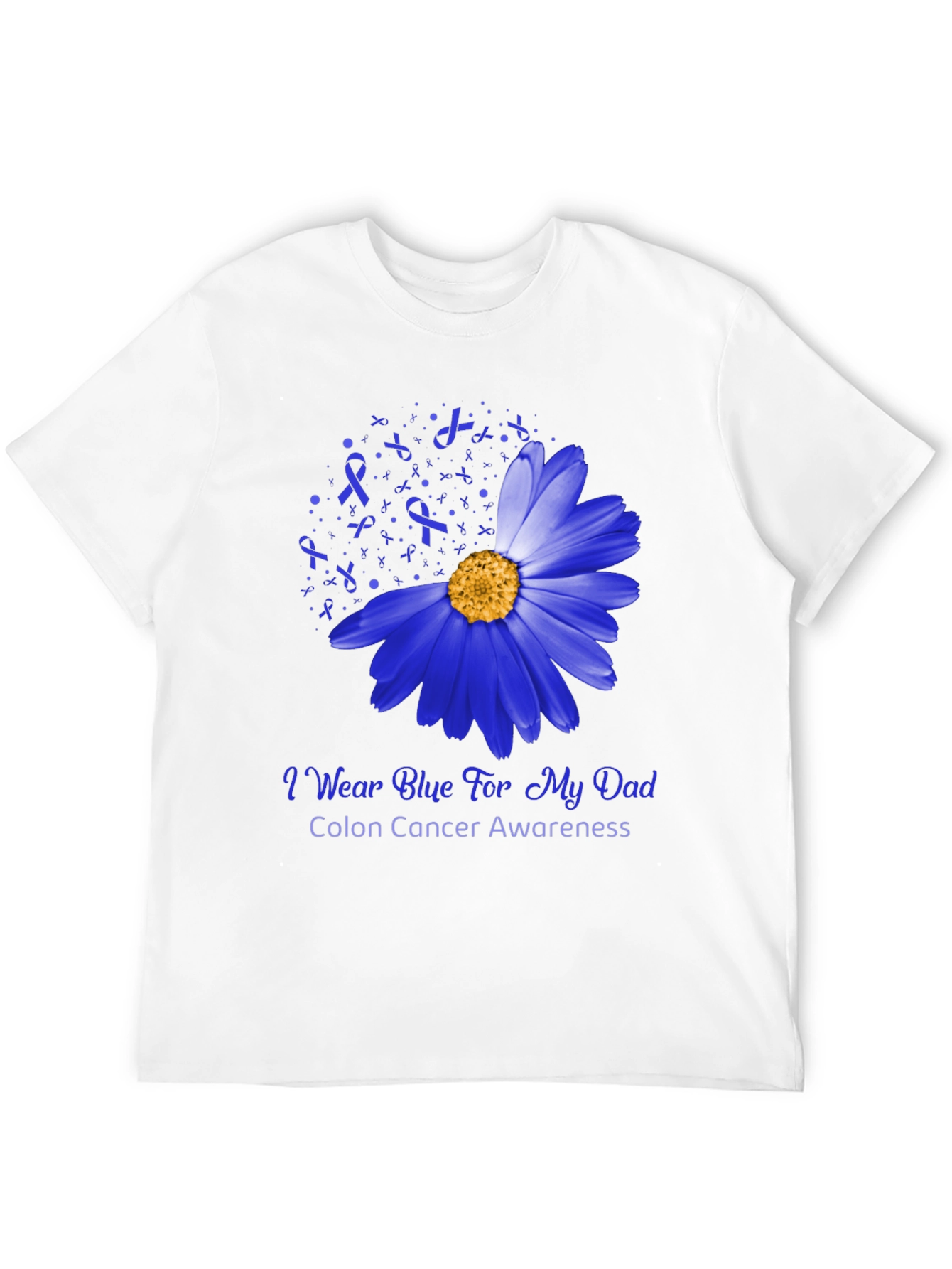 Blue Daisy Colon Cancer Awareness T-Shirt