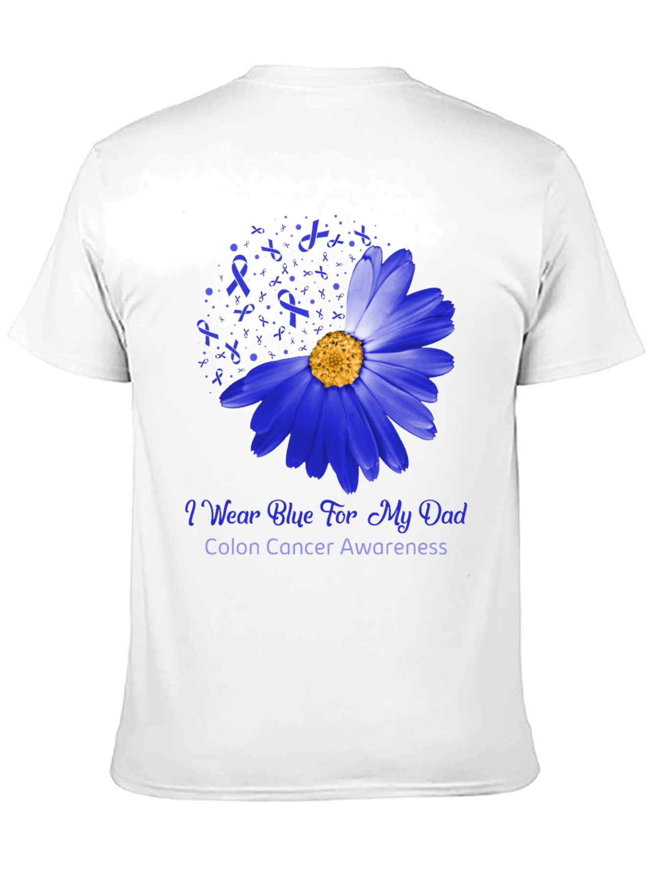 Blue Daisy Colon Cancer Awareness T-Shirt