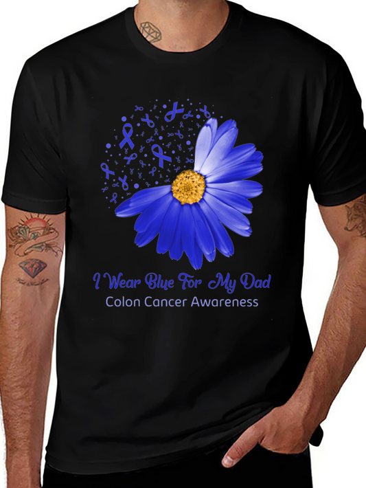 Blue Daisy Colon Cancer Awareness T-Shirt