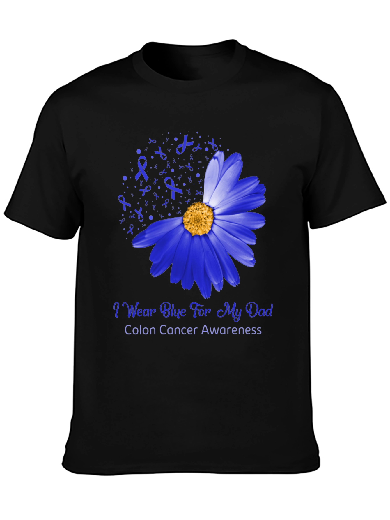 Blue Daisy Colon Cancer Awareness T-Shirt