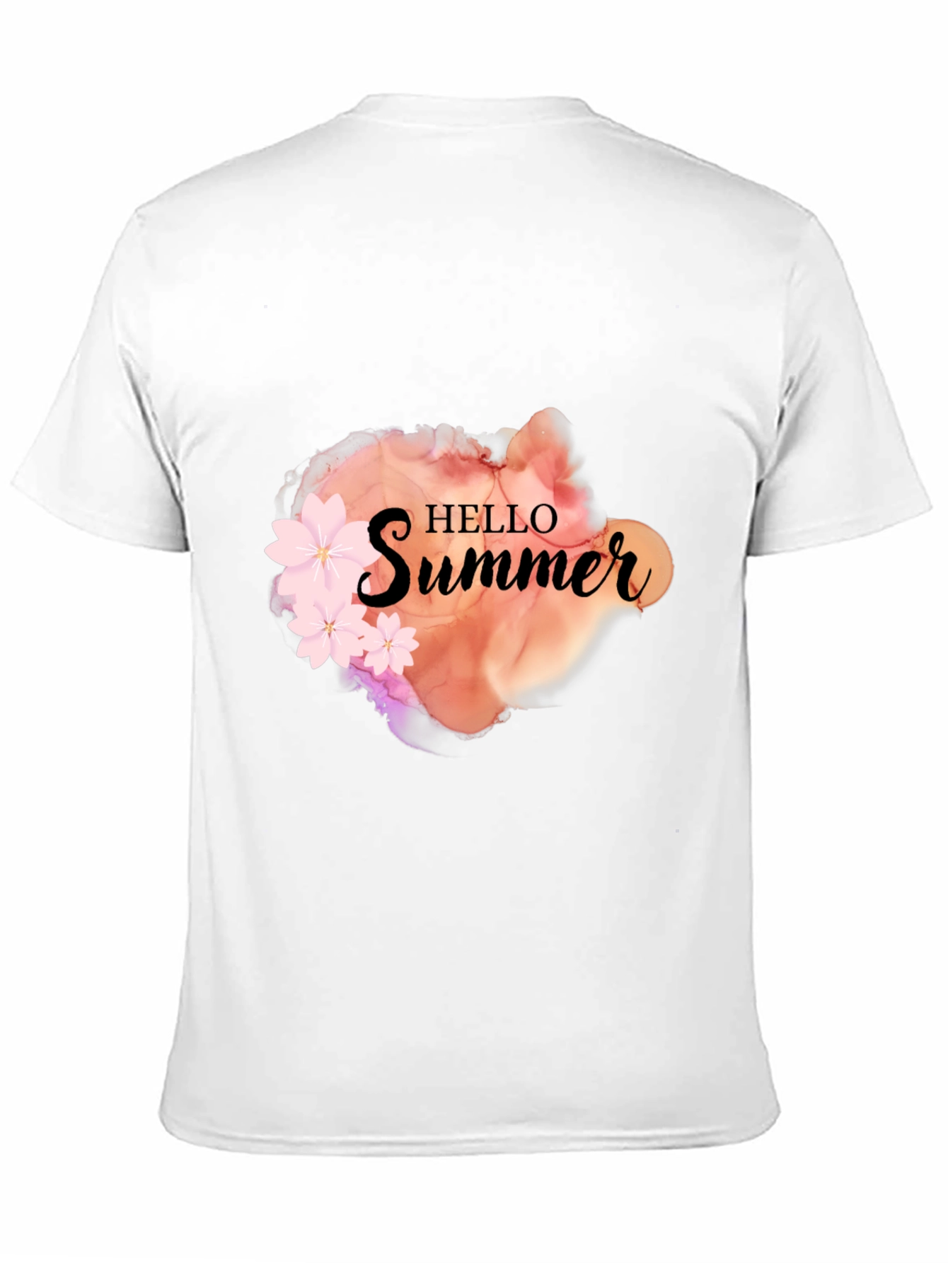Hello Summer Graphic Black Tee