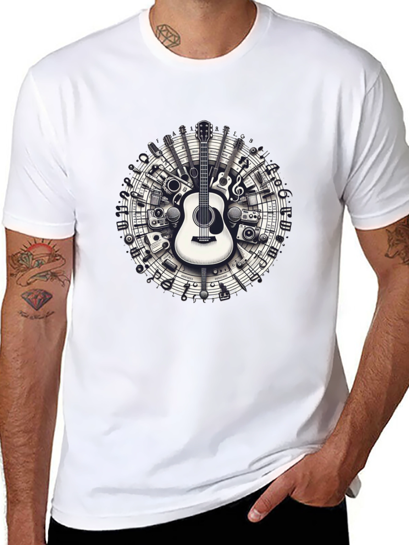 Musical Instruments Circle Graphic Tee