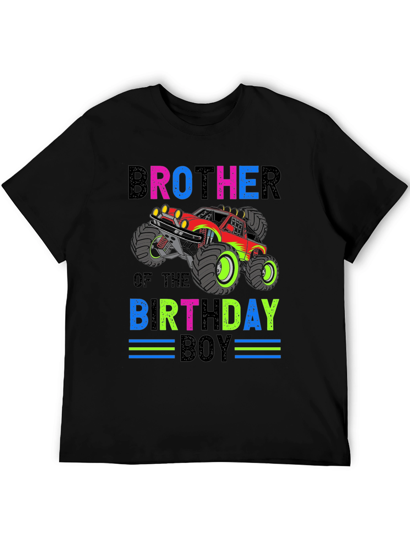 Brother of the Birthday Boy Monster Truck Graphic Tee
