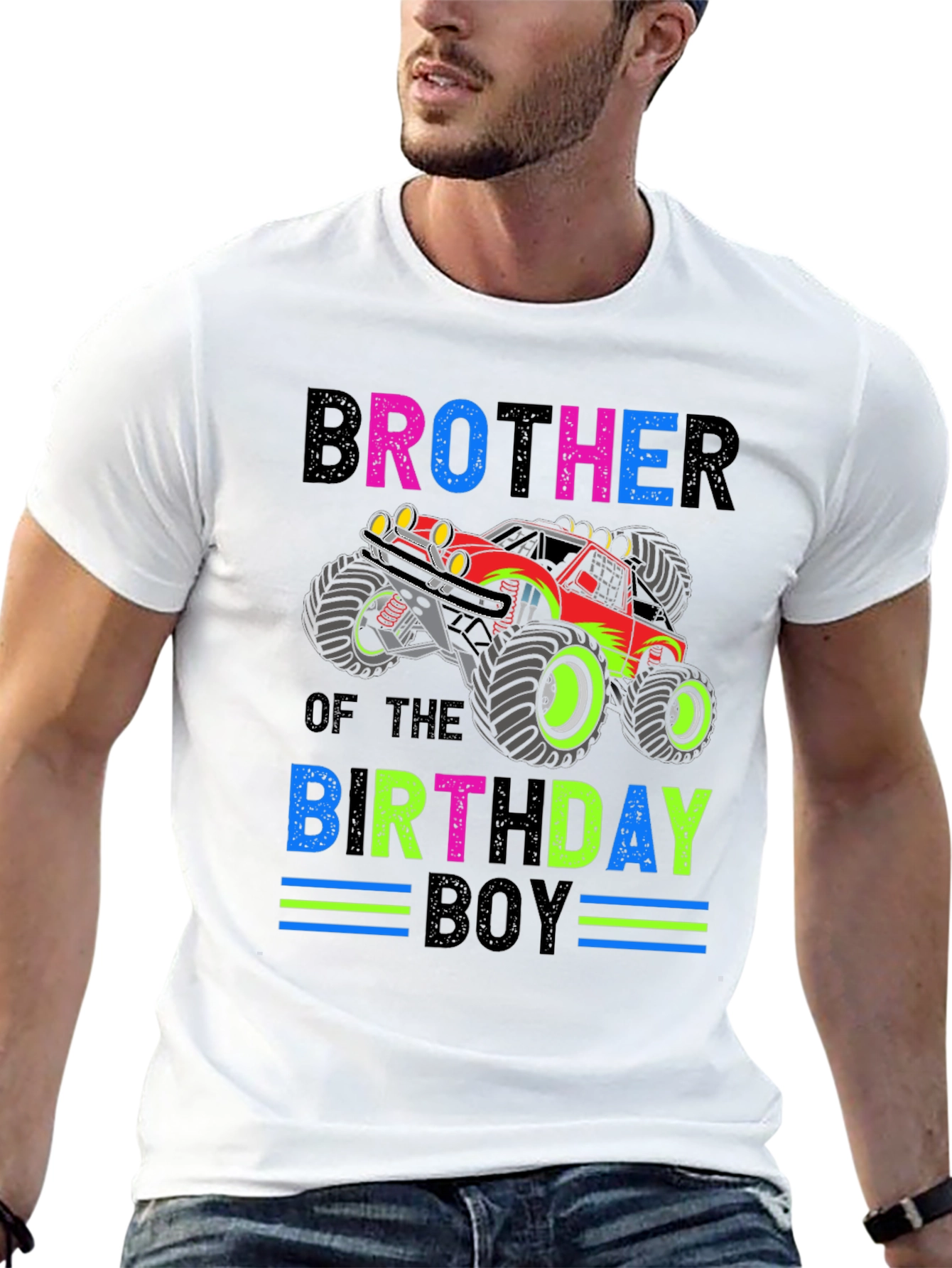 Brother of the Birthday Boy Monster Truck Graphic Tee