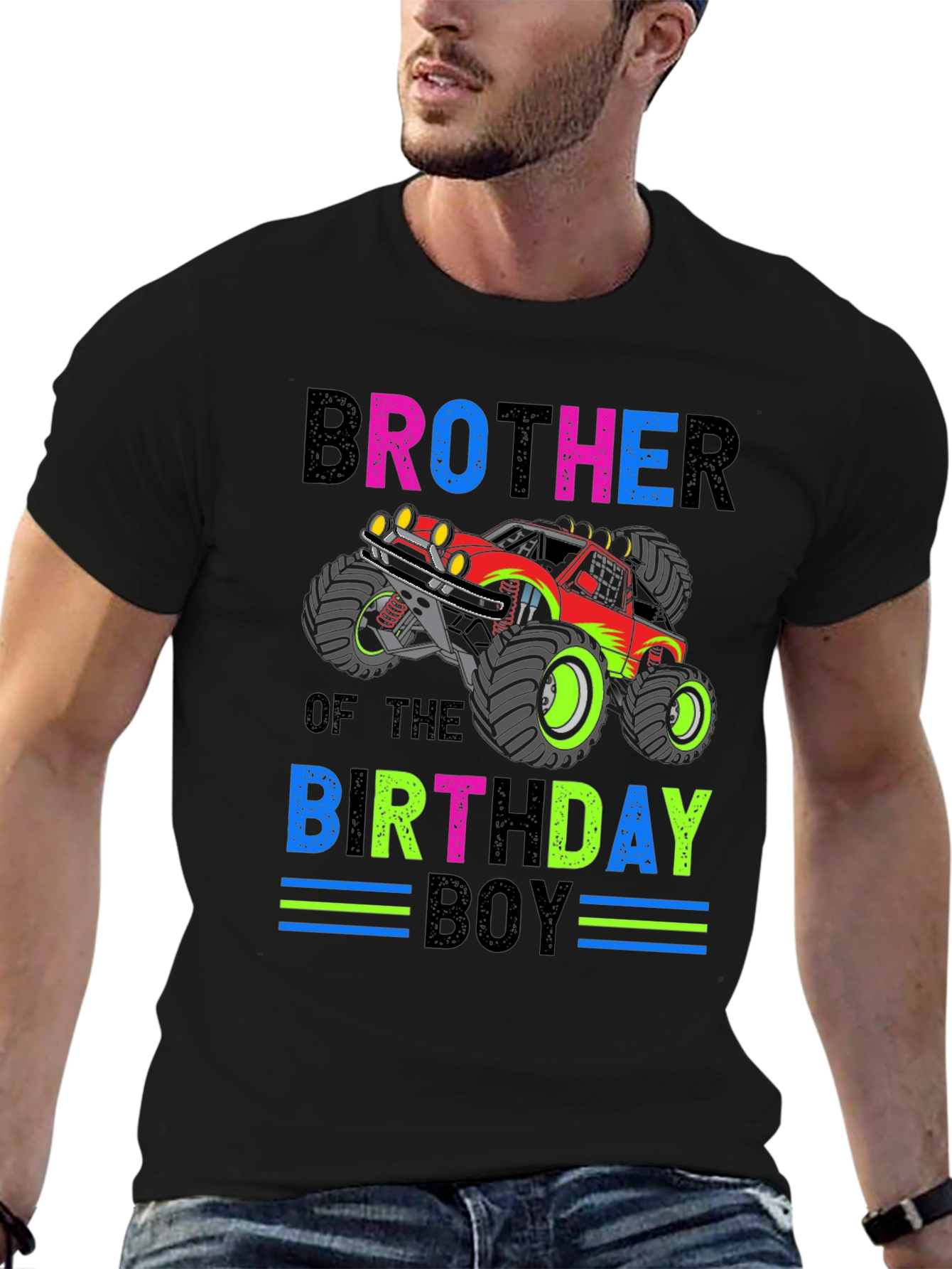 Brother of the Birthday Boy Monster Truck Graphic Tee