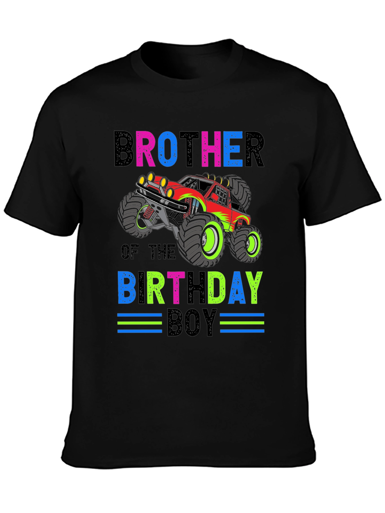 Brother of the Birthday Boy Monster Truck Graphic Tee