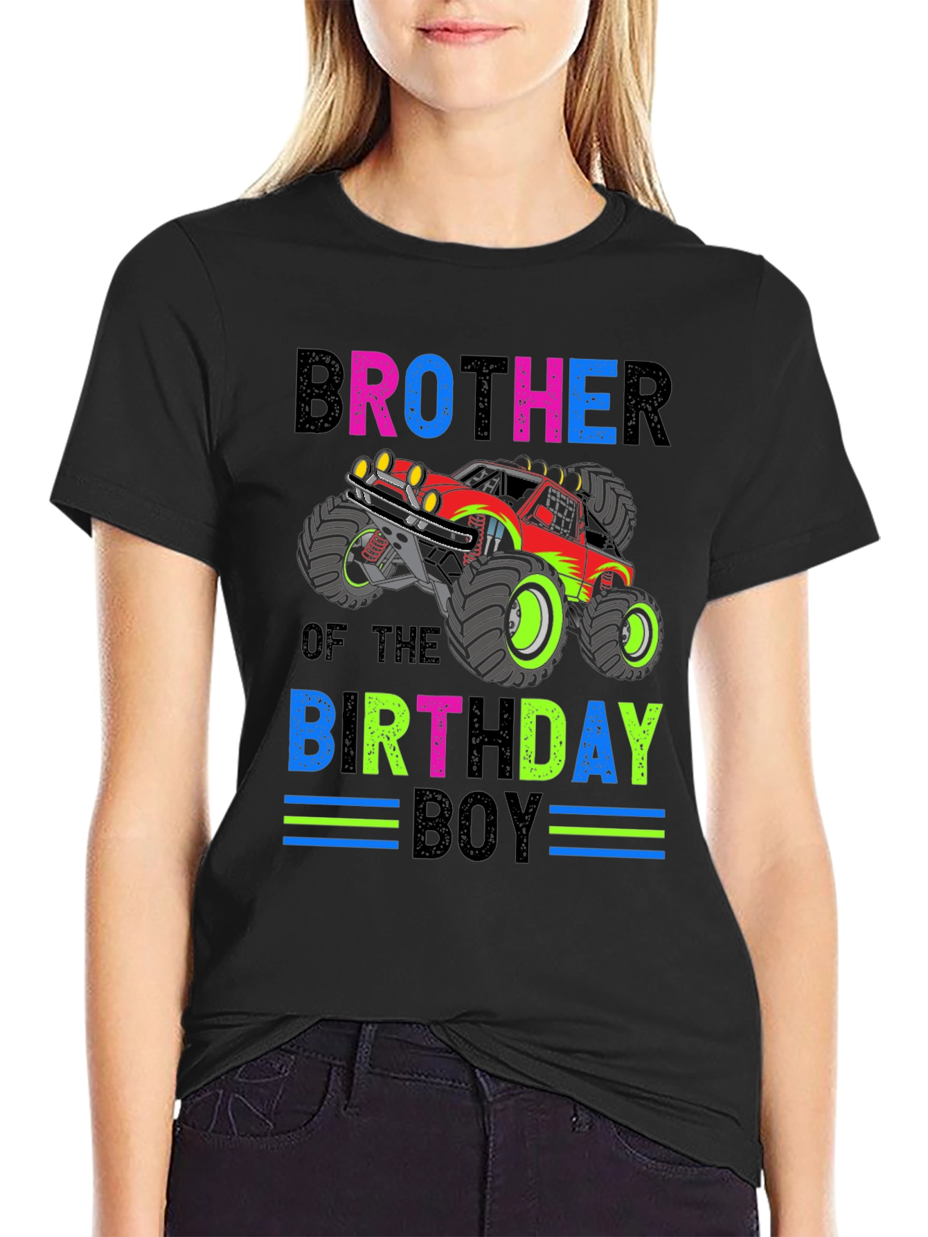 Brother of the Birthday Boy Monster Truck Graphic Tee