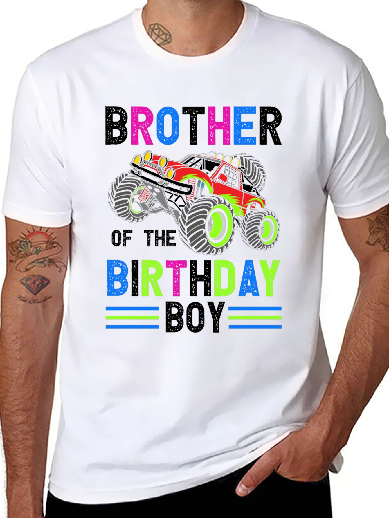 Brother of the Birthday Boy Monster Truck Graphic Tee