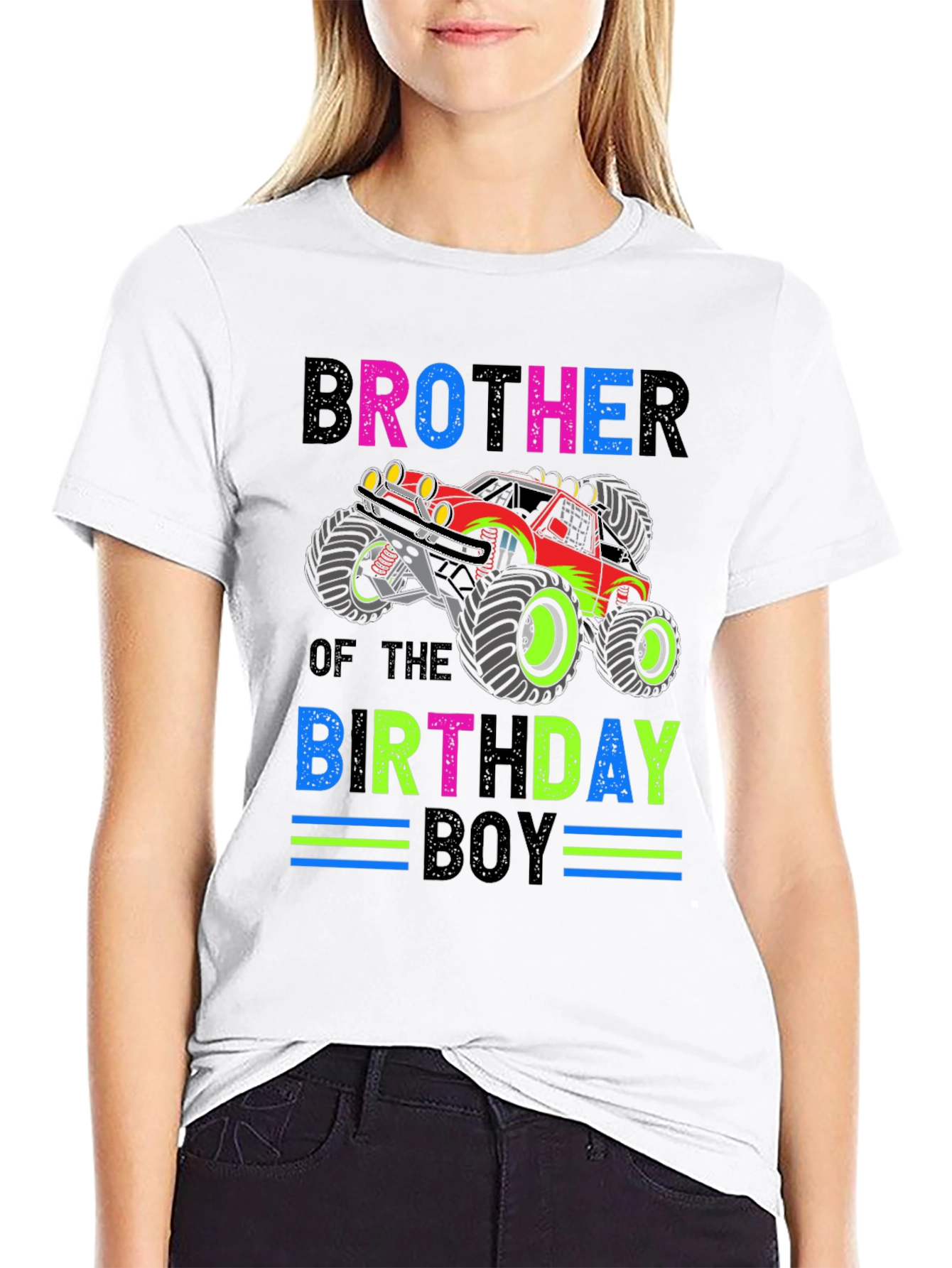 Brother of the Birthday Boy Monster Truck Graphic Tee