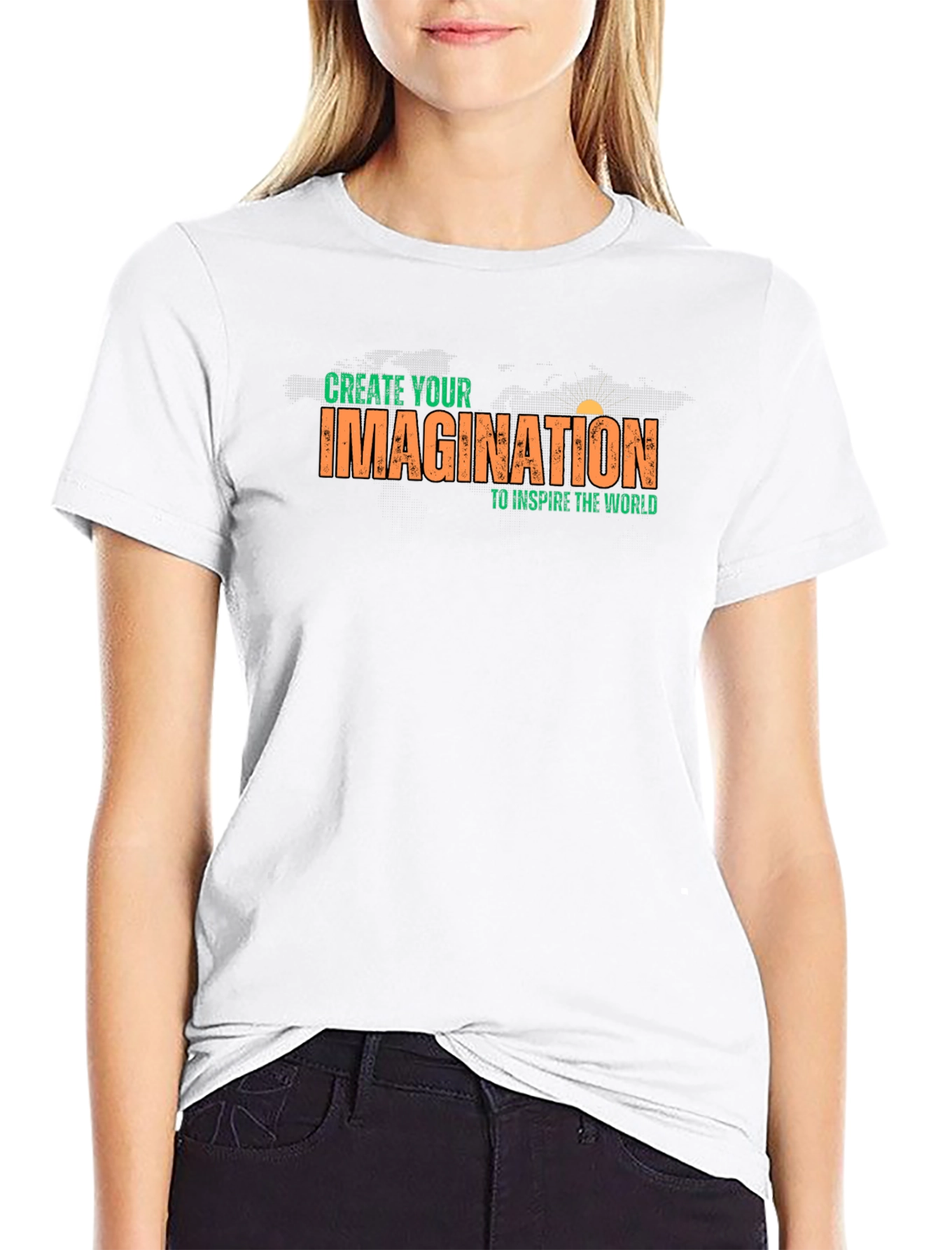 Inspire Imagination Black Graphic Tee