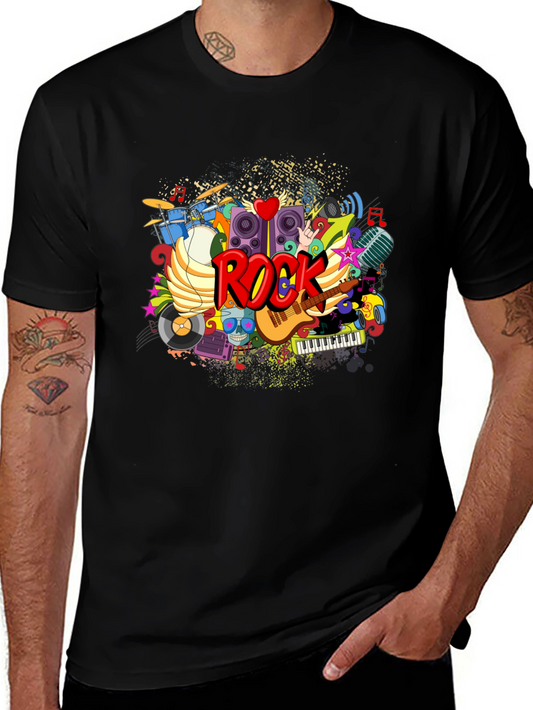 Rock Music Graphic Print T-Shirt