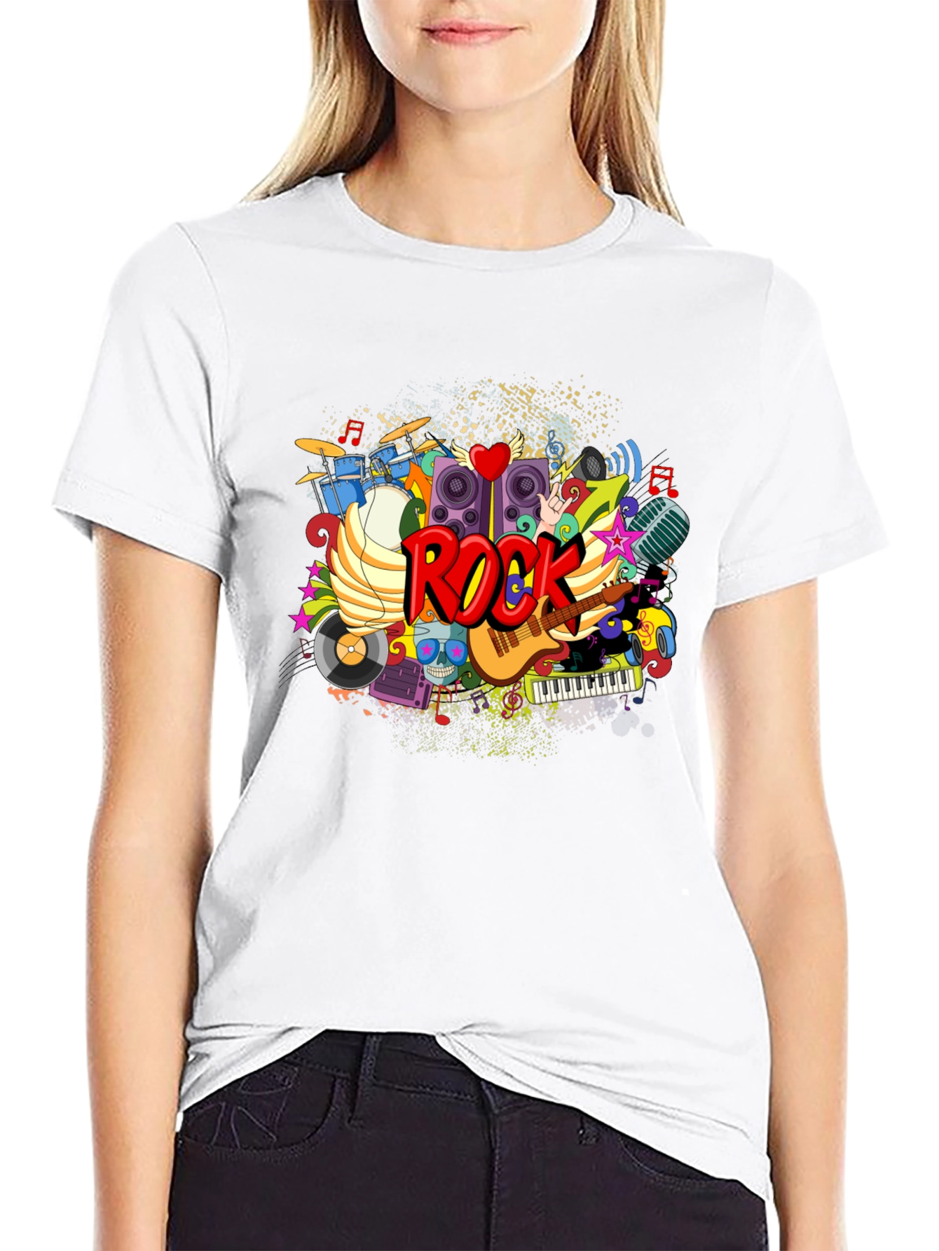 Rock Music Graphic Print T-Shirt